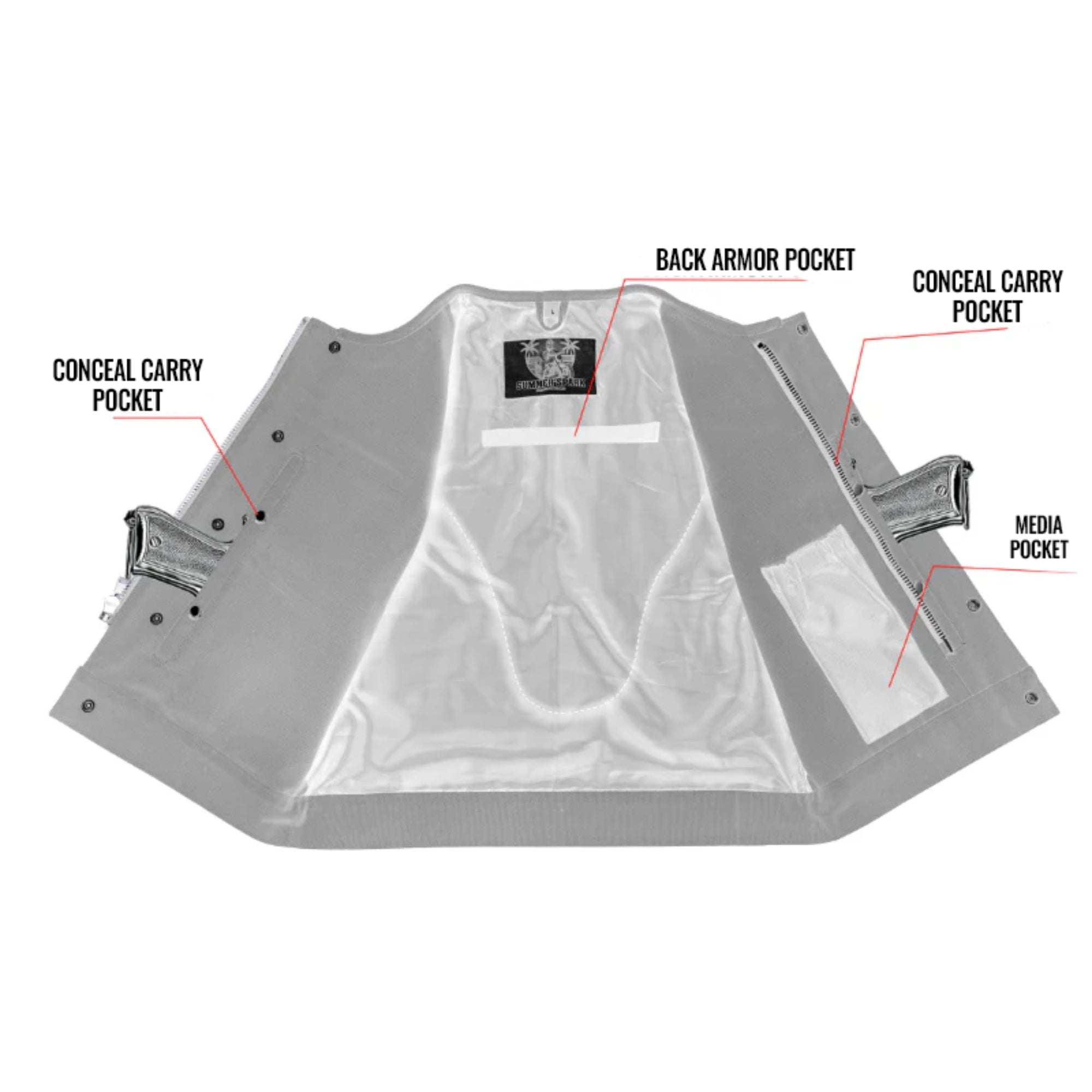 Lava Racer™ Lowcut Summer Spark Men's Canvas Motorcycle Vest