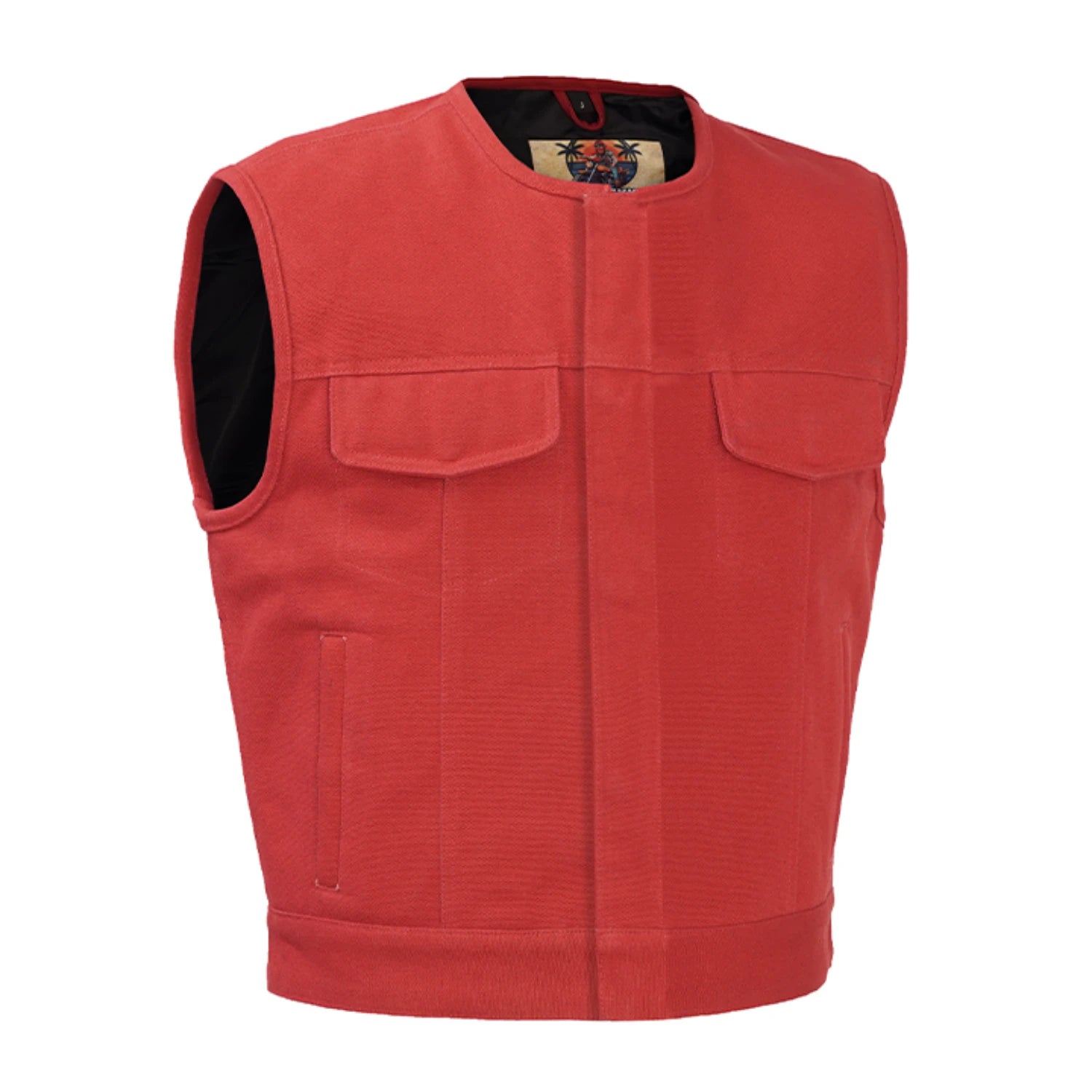Lava Racer Lowcut Summer Spark Men's Canvas Motorcycle Vest