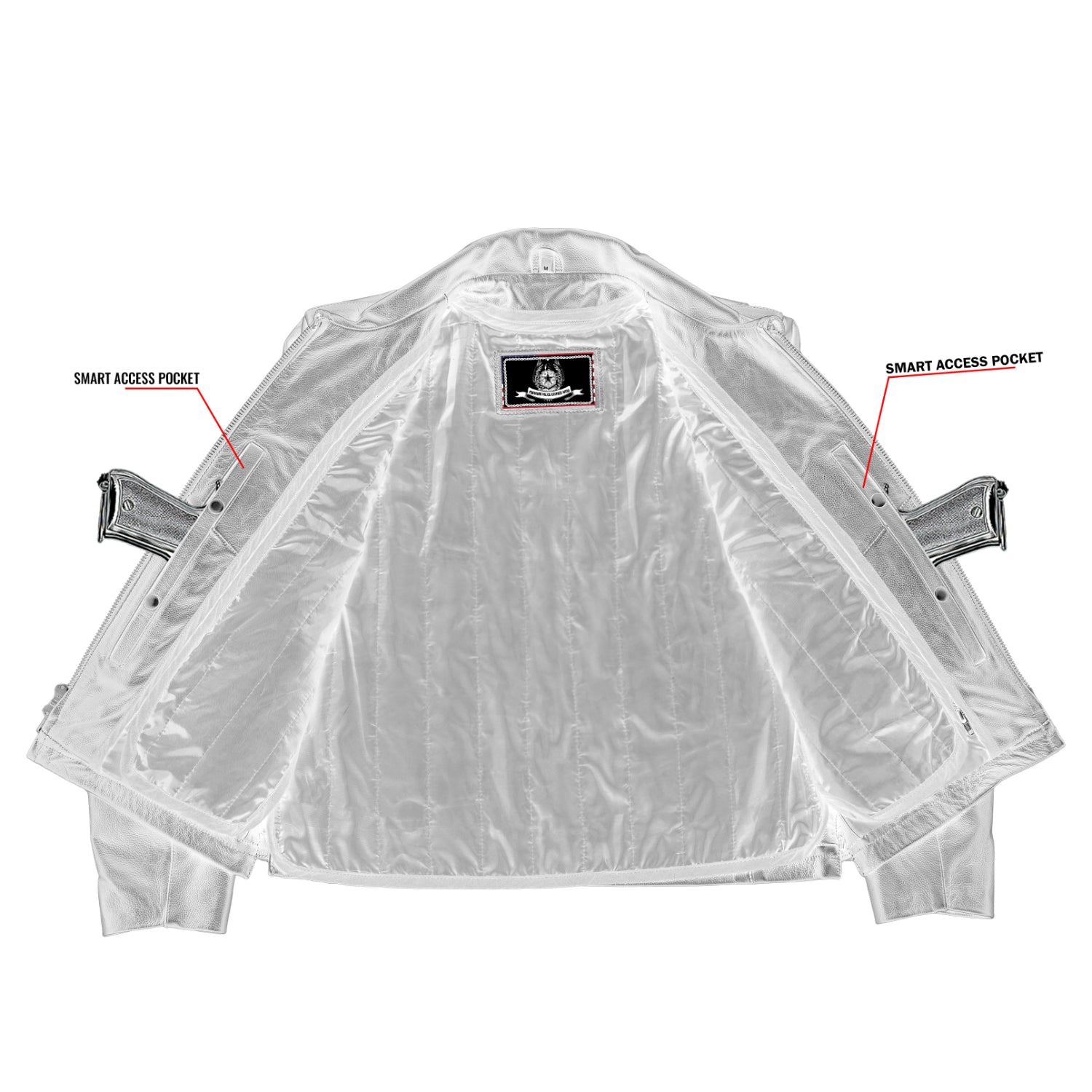 Line Hard™ Men’s Leather Motorcycle Jacket