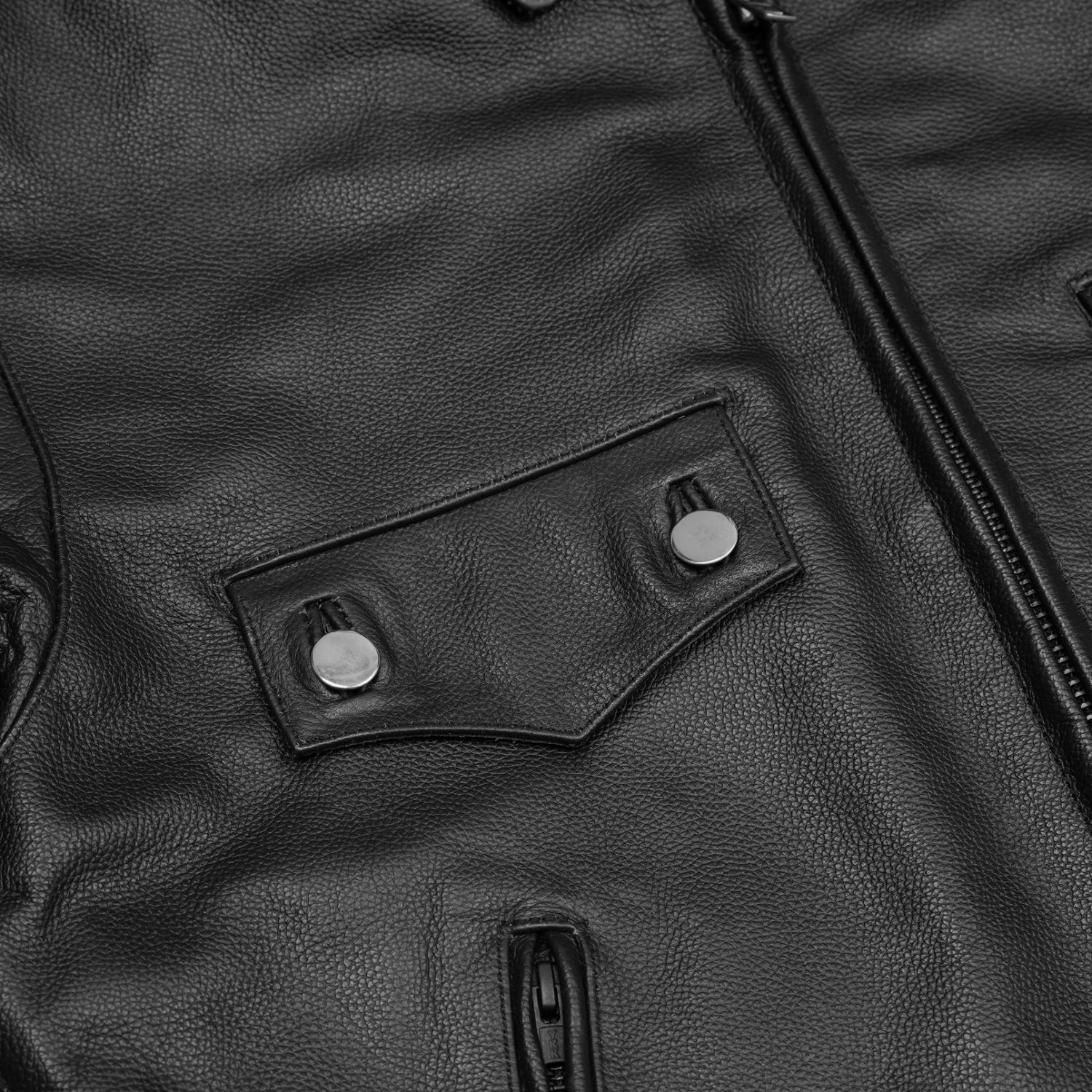 Line Hard™ Men’s Leather Motorcycle Jacket