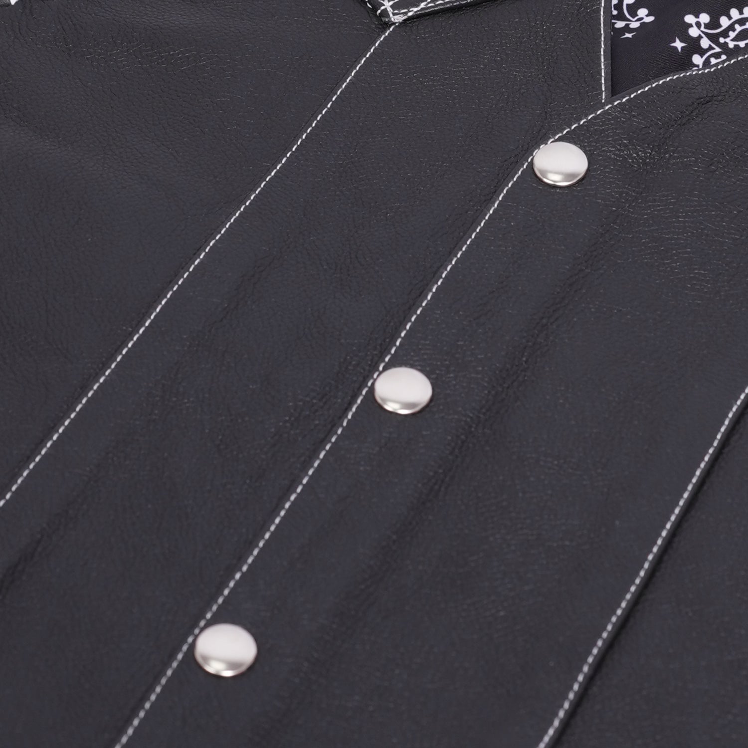 Midnight Thread Men’s Leather Motorcycle Vest