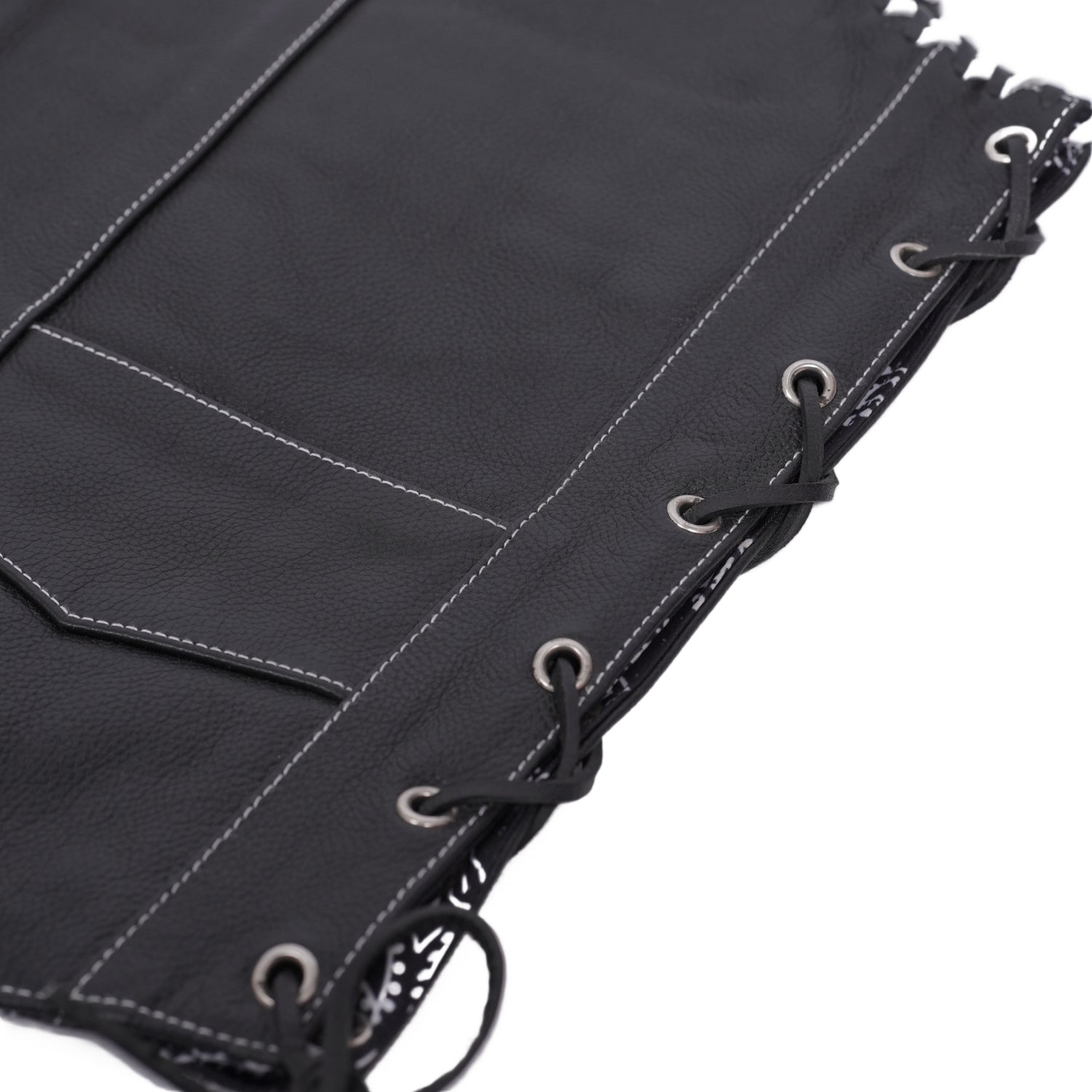 Midnight Thread Men’s Leather Motorcycle Vest