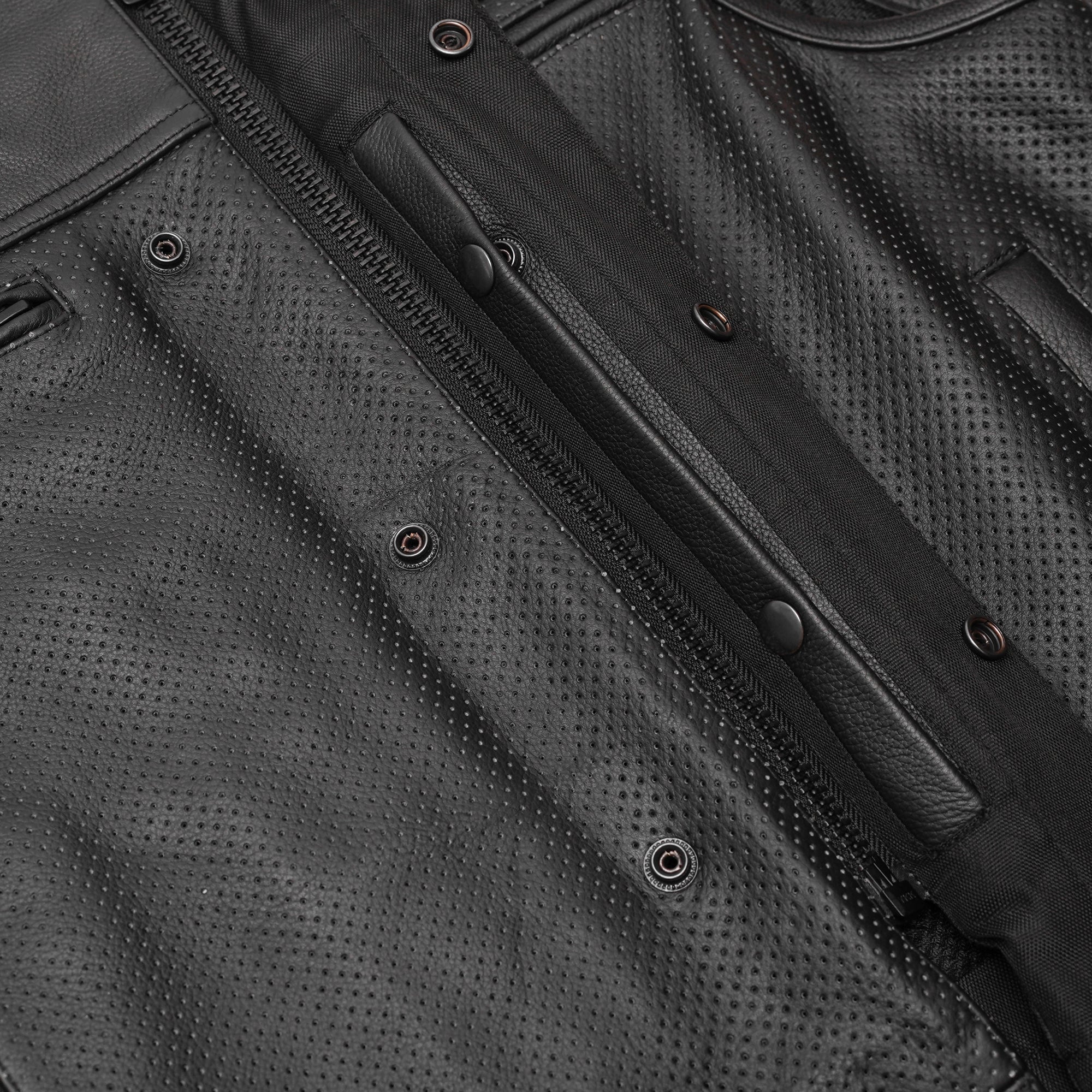 Mile Maker™ Men’s Lowcut Perforated Leather Motorcycle Vest