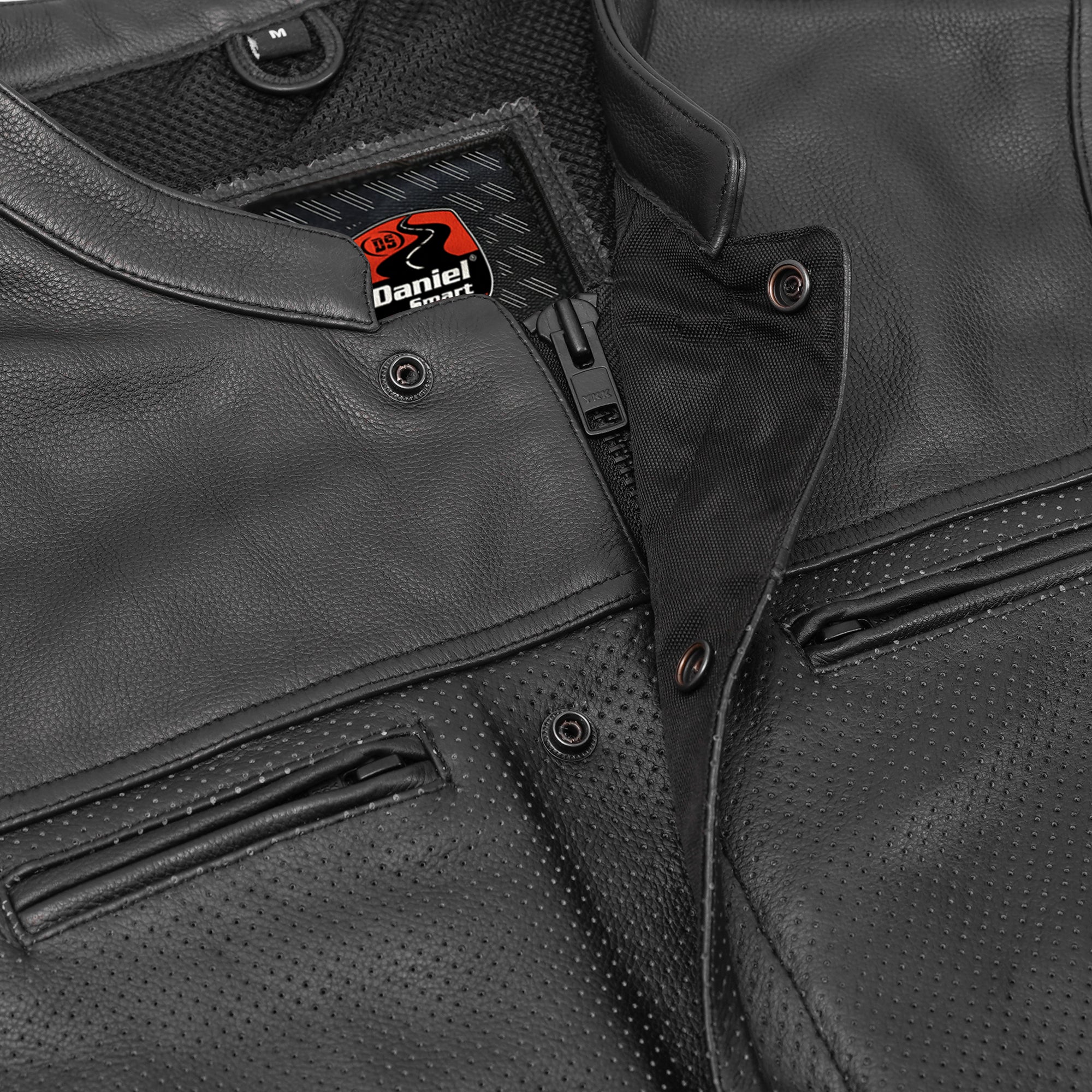 Mile Maker™ Men’s Lowcut Perforated Leather Motorcycle Vest