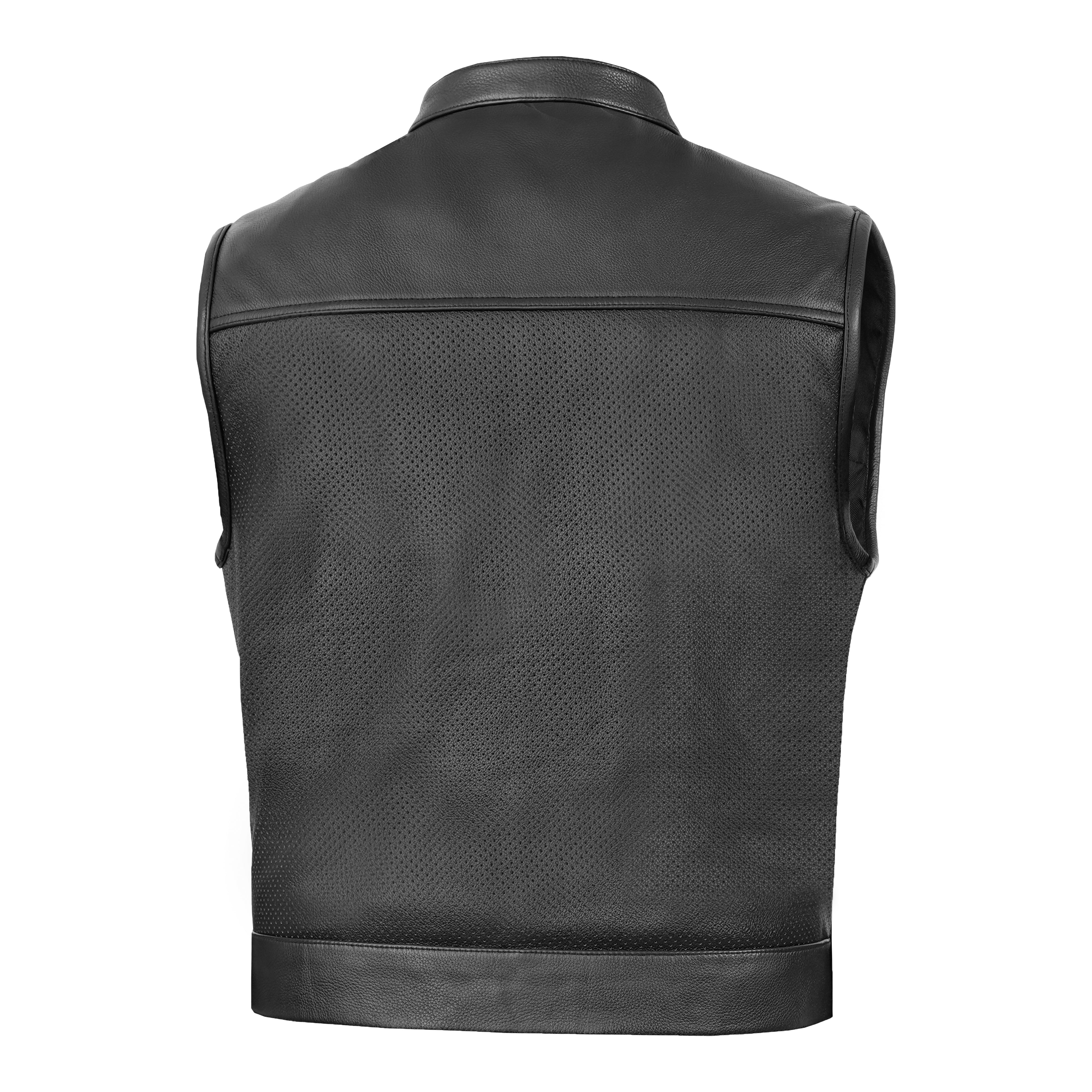 Mile Maker™ Men’s Lowcut Perforated Leather Motorcycle Vest