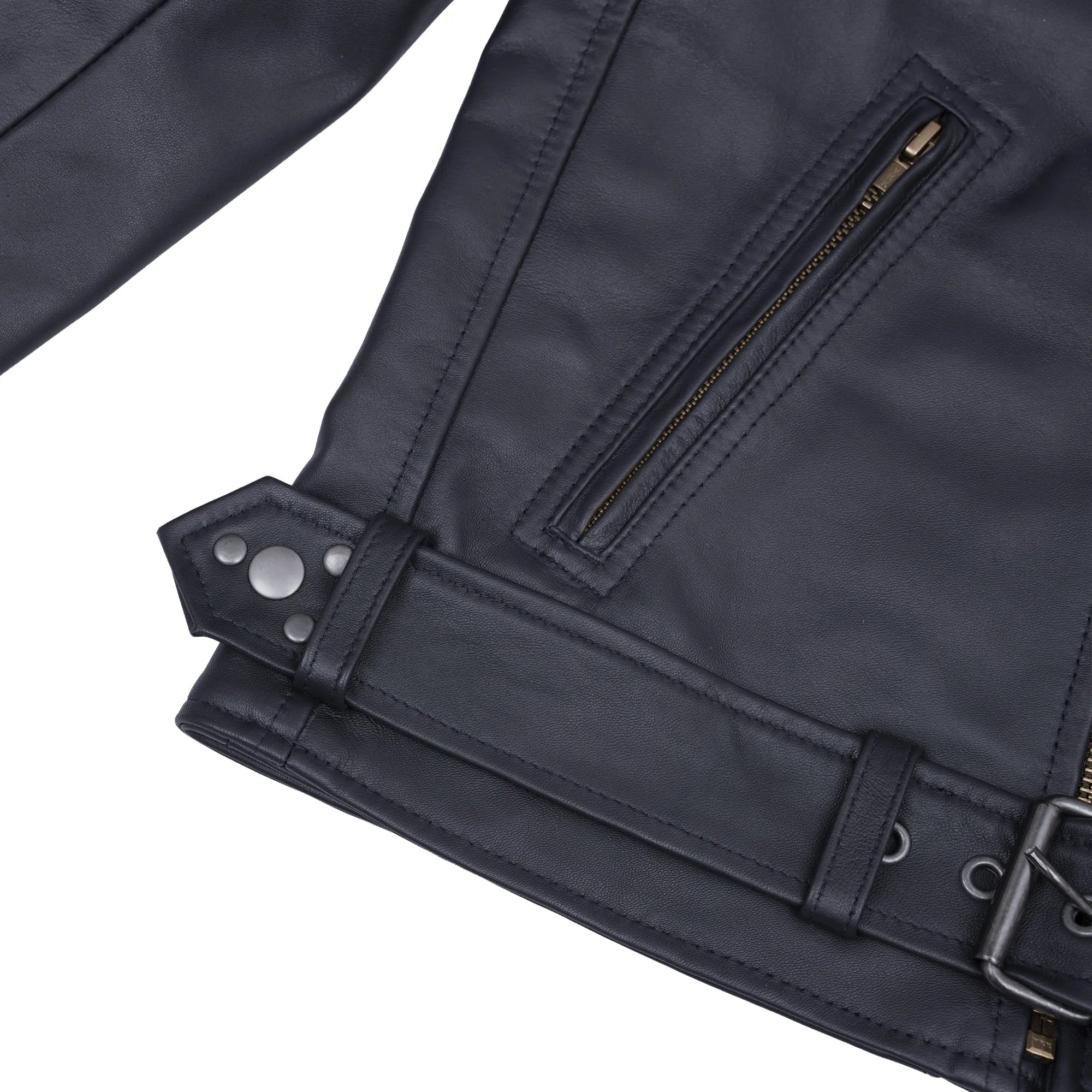 Moonlight Women's Navy Blue Fashion Leather Jacket