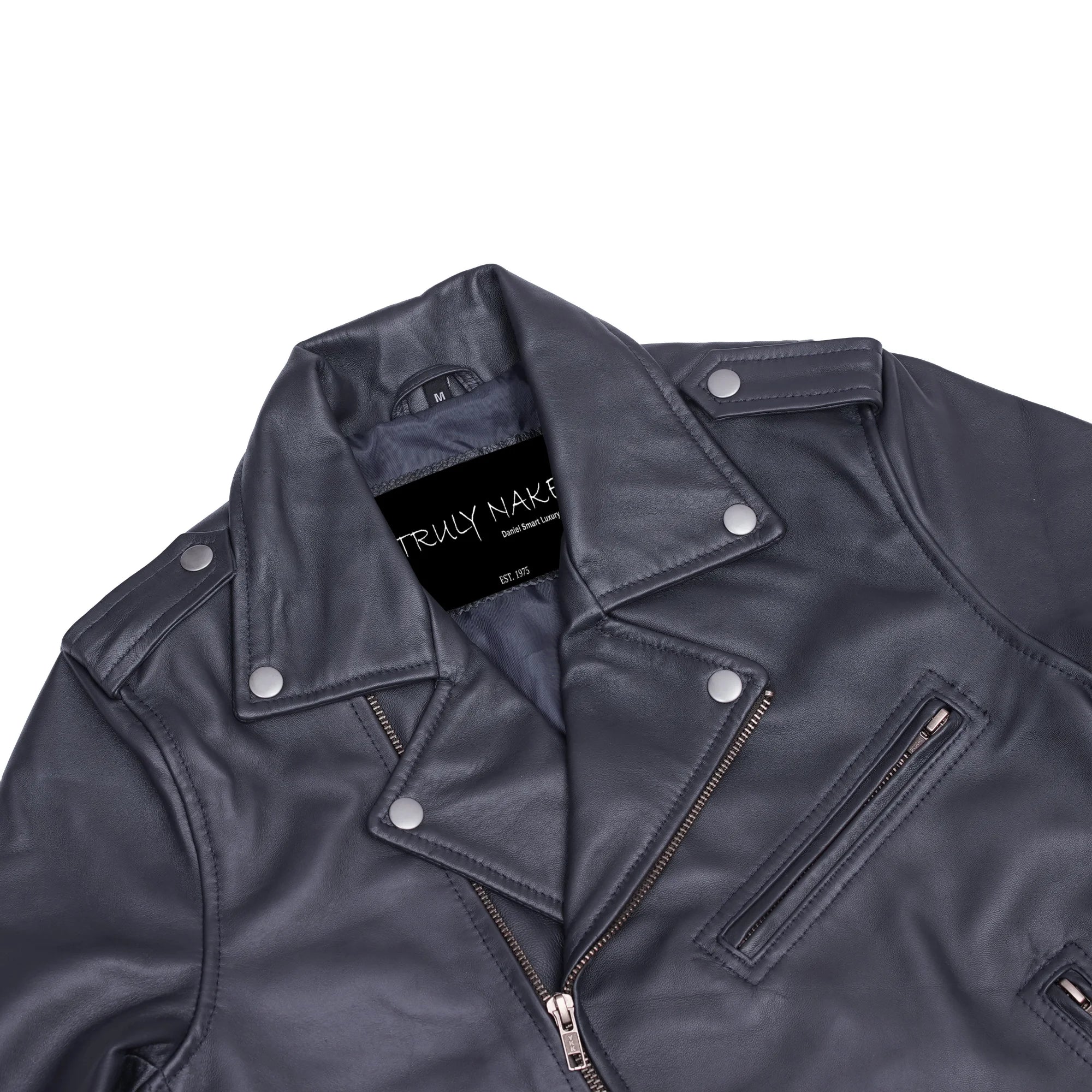 Moonlight Women's Navy Blue Fashion Leather Jacket