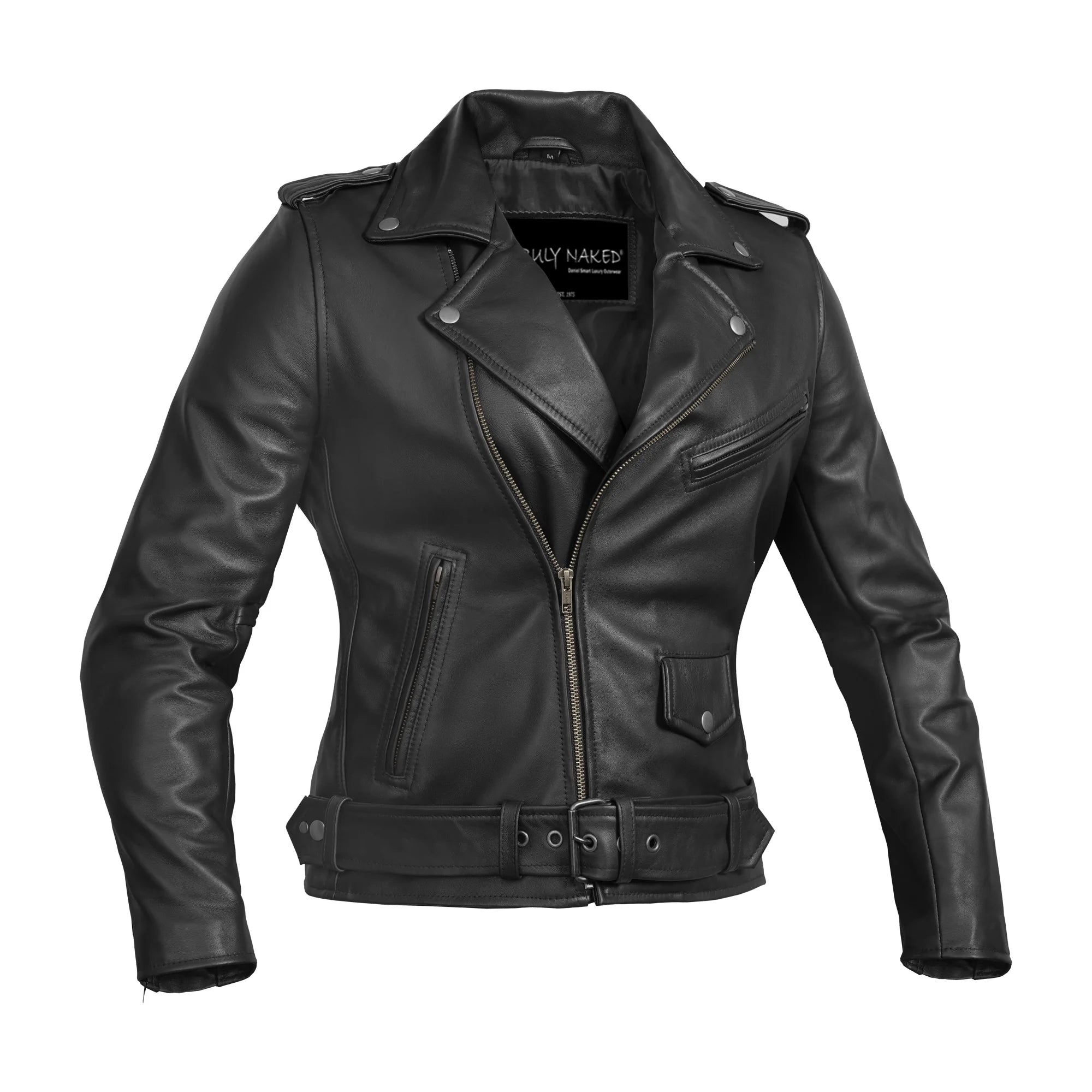 Night Shine Women's Black Fashion Leather Jacket