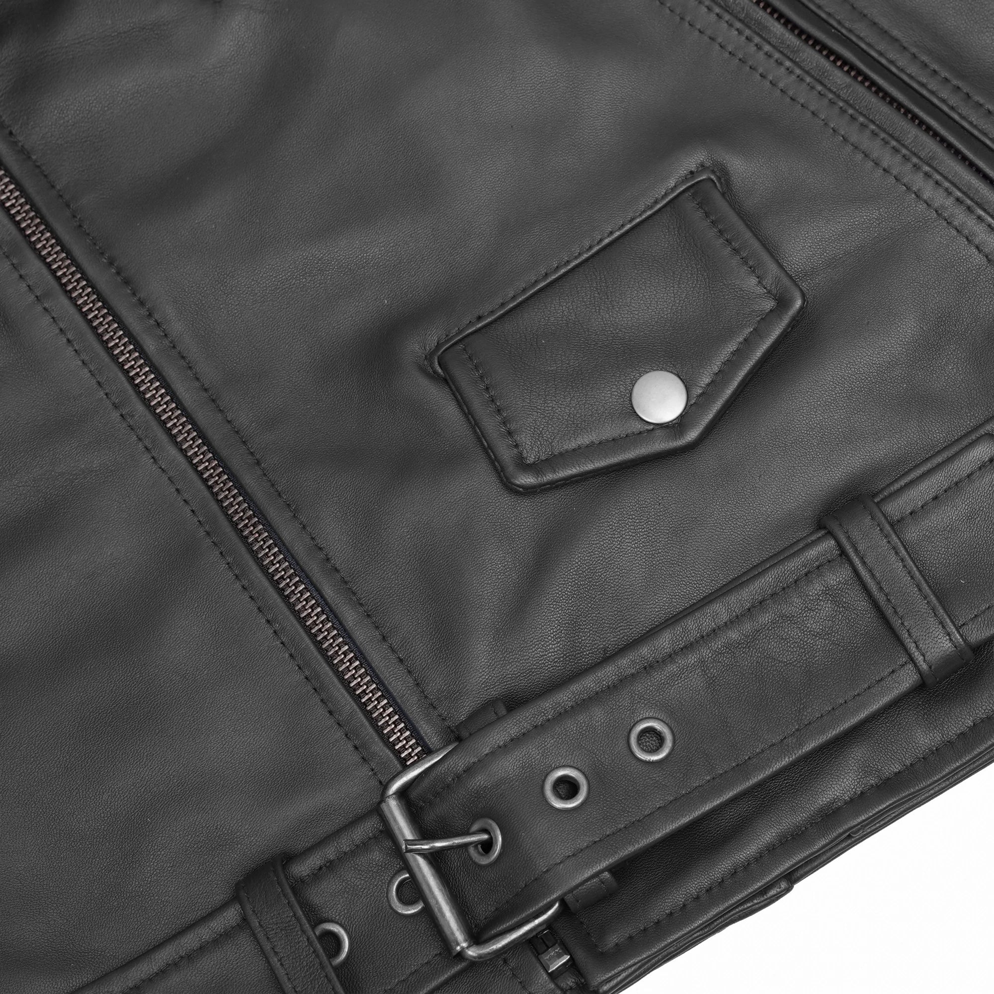 Night Shine Women's Black Fashion Leather Jacket