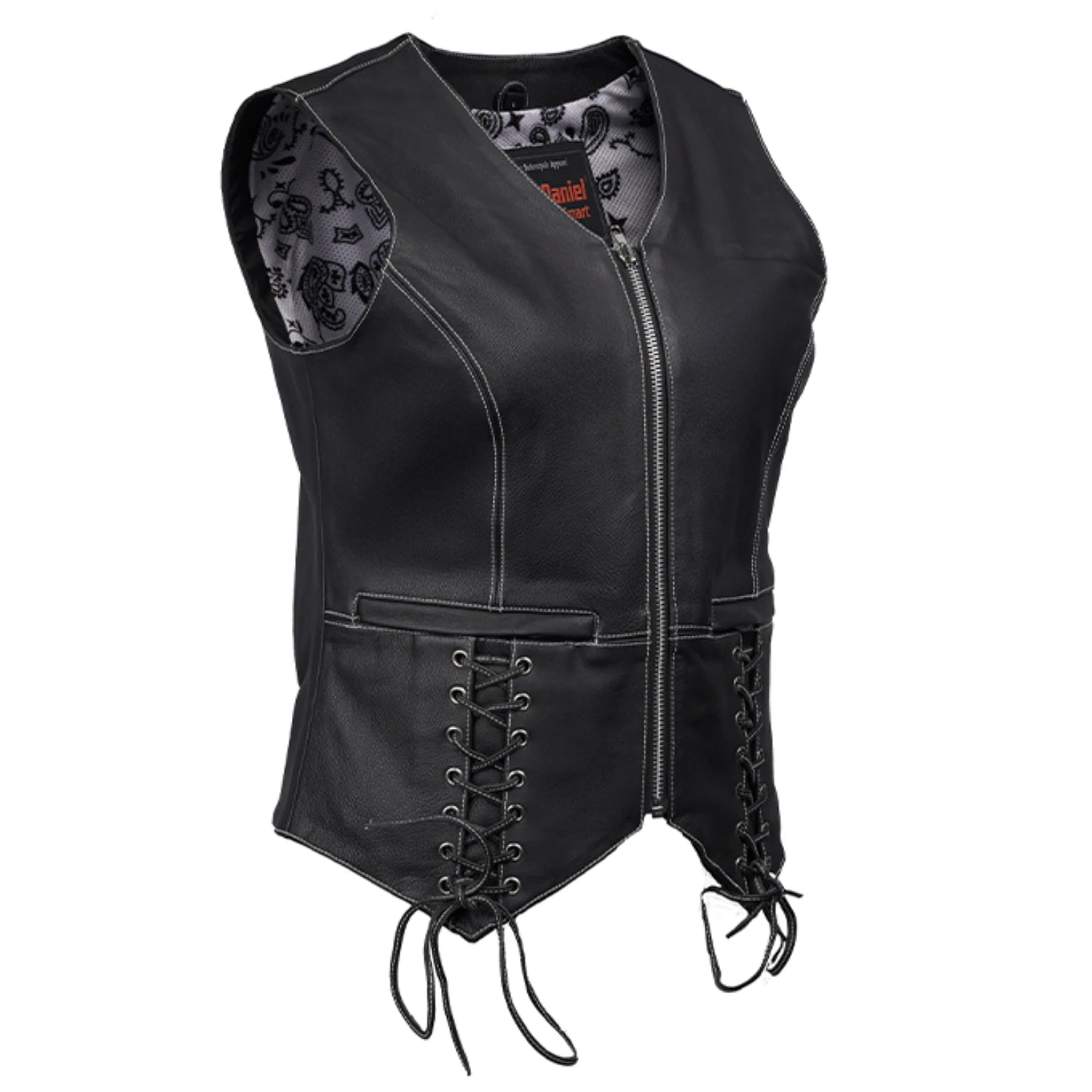 Night Edge™ Women's Leather Motorcycle Vest