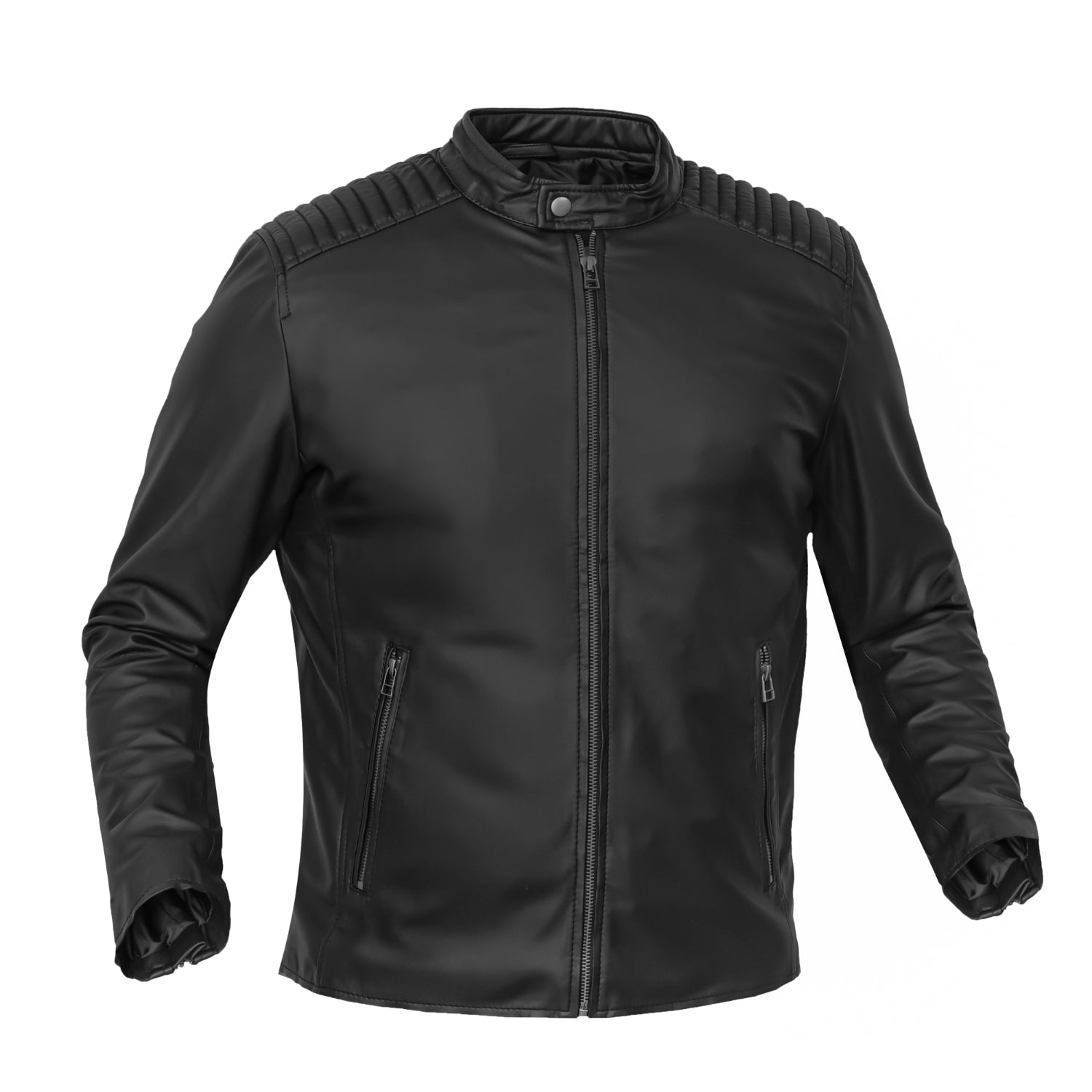 Nyrox Men’s Faux Leather Motorcycle Jacket