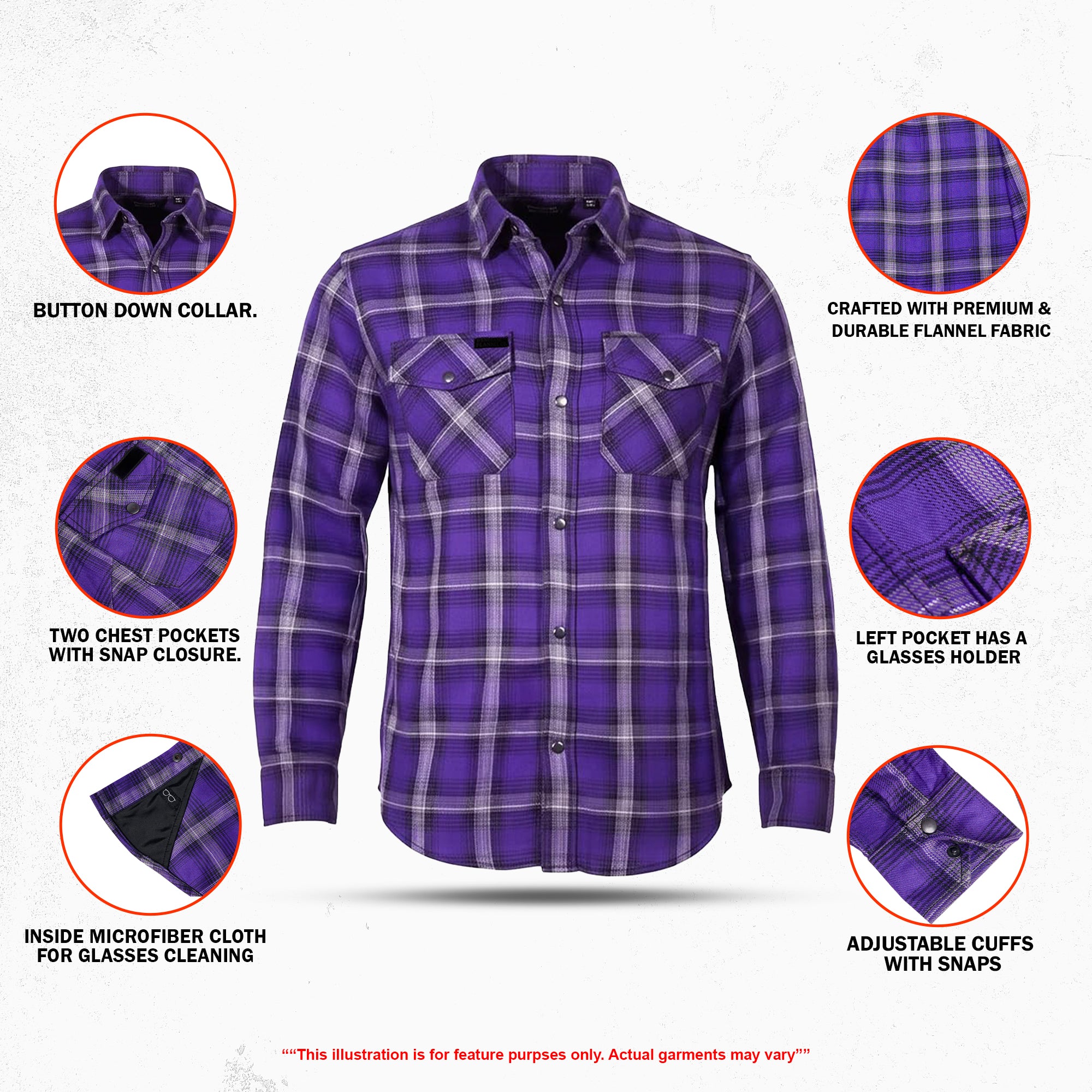 Men's Motorcycle Flannel Shirt