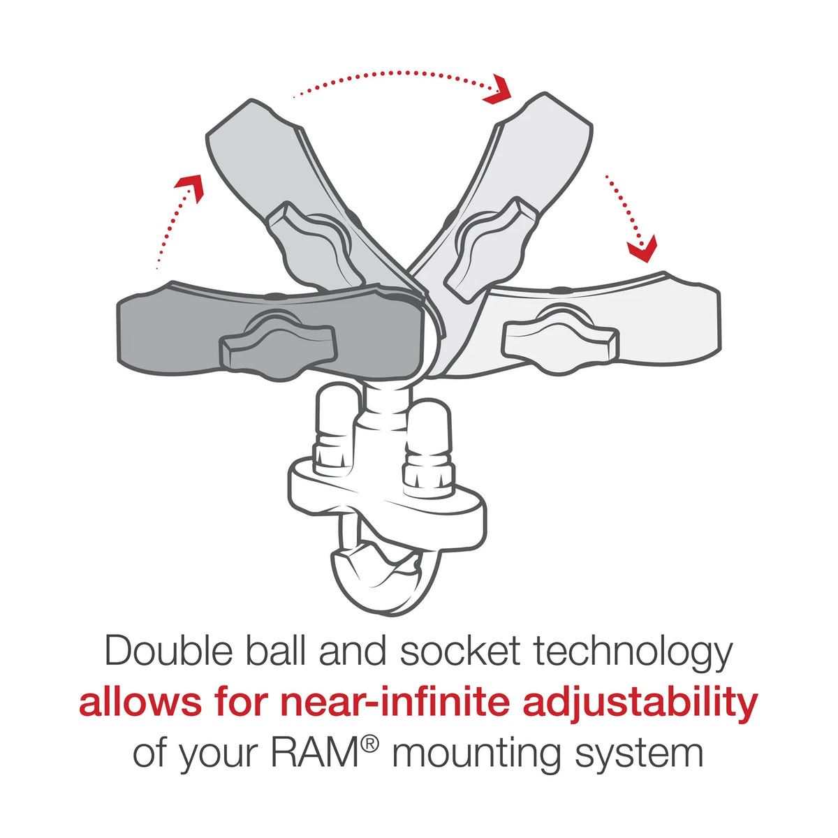 RAM® Level Cup 16oz Drink Holder with U-Bolt Base - .5" - 1.25" Rails