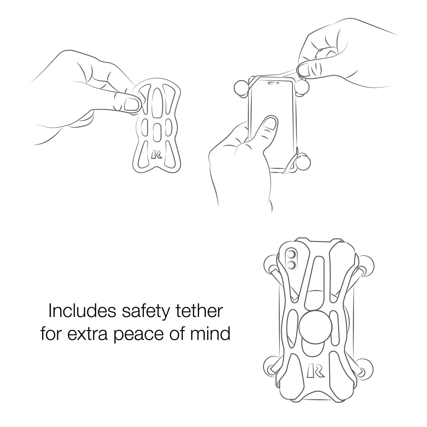 RAM® X-Grip® Universal Phone Holder with Ball - B Size
