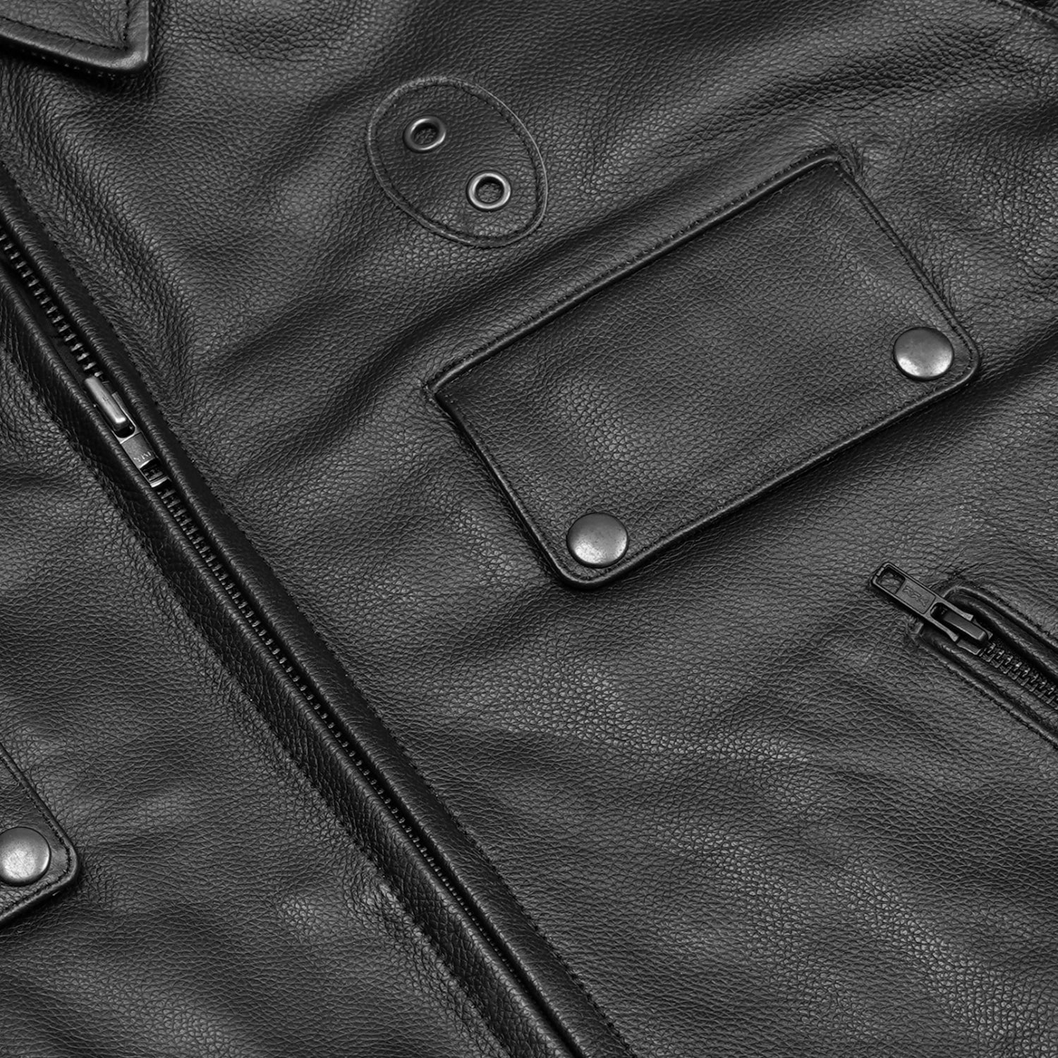 Raw Cope Men’s Leather Motorcycle Jacket