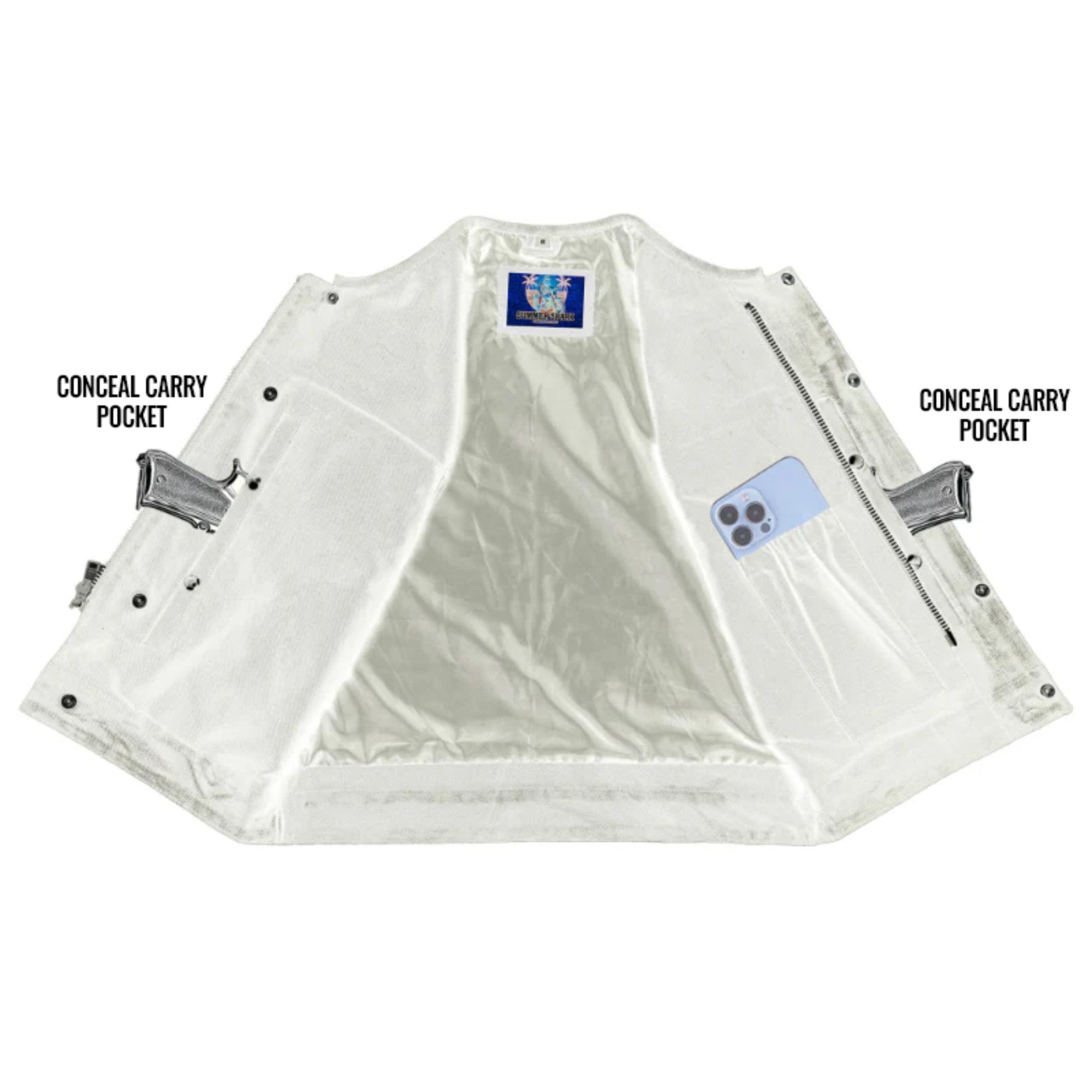 Desert Drifter™ Summer Spark Lowcut Men's Canvas Motorcycle Vest