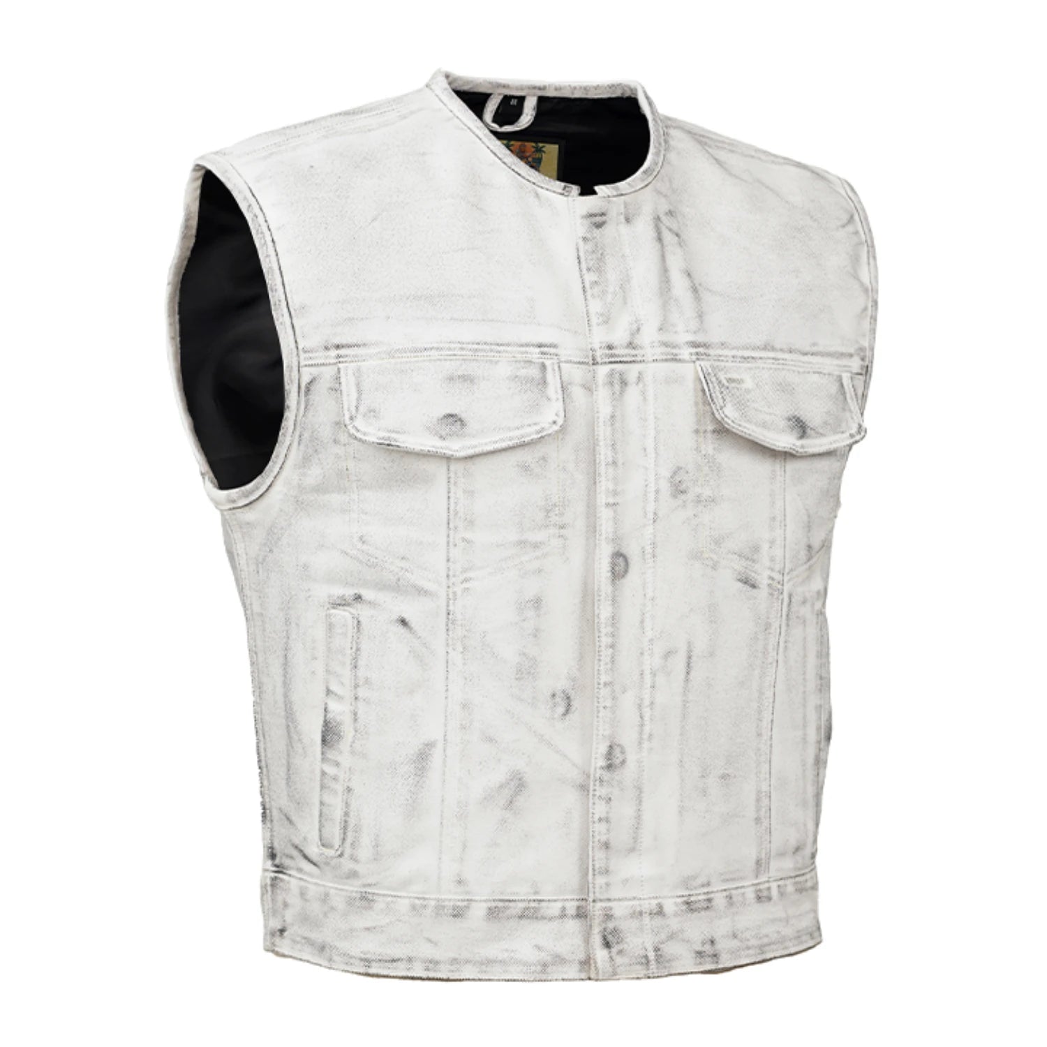 Desert Drifter Summer Spark Lowcut Men's Canvas Motorcycle Vest