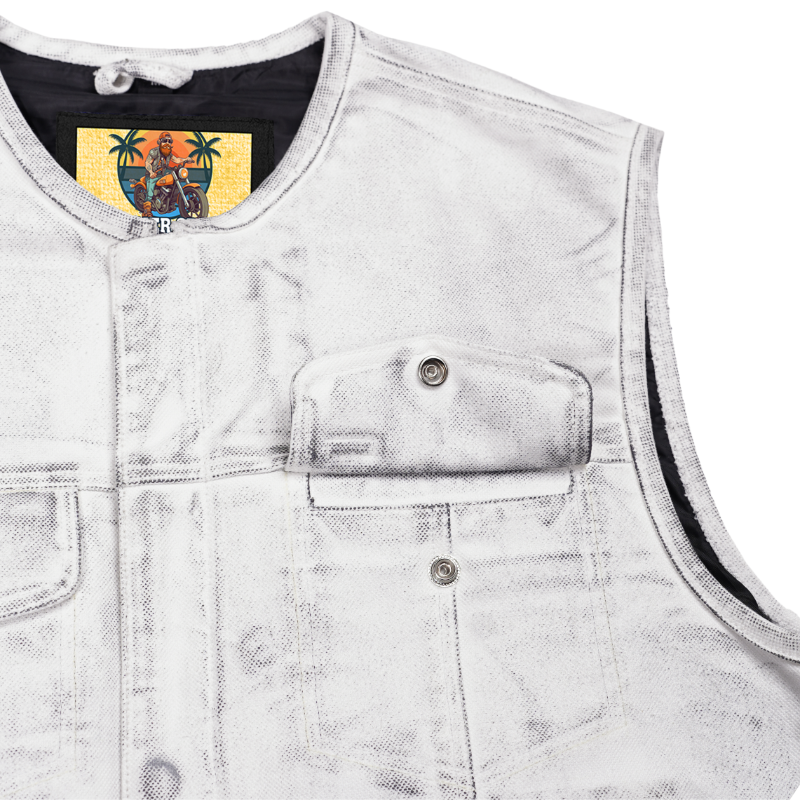 Desert Drifter Summer Spark Lowcut Men's Canvas Motorcycle Vest