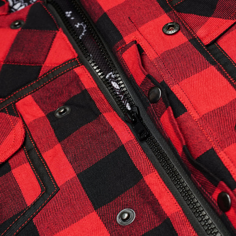 Fire Storm Flannel Motorcycle Textile Vest