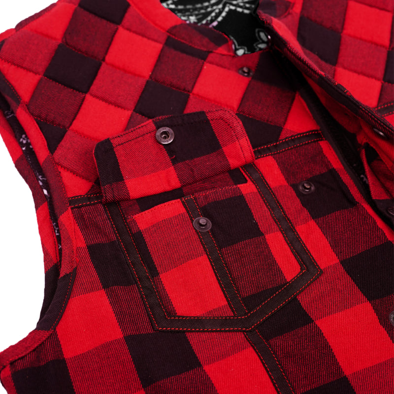 Fire Storm Flannel Motorcycle Textile Vest