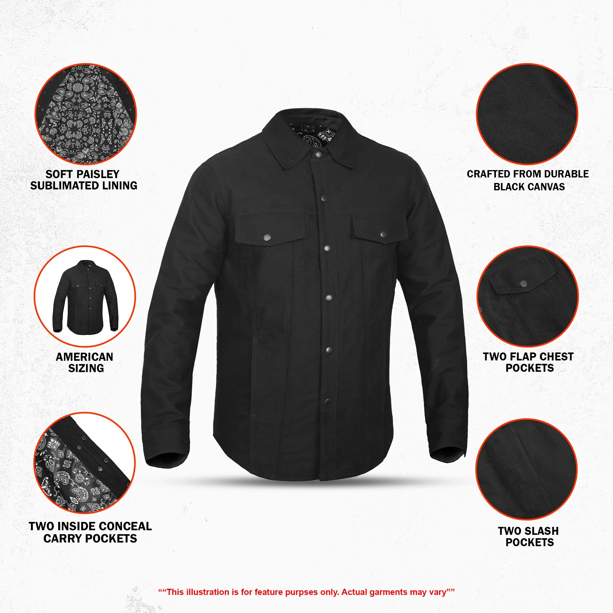 Ridgeway - Men’s Canvas Motorcycle Shirt