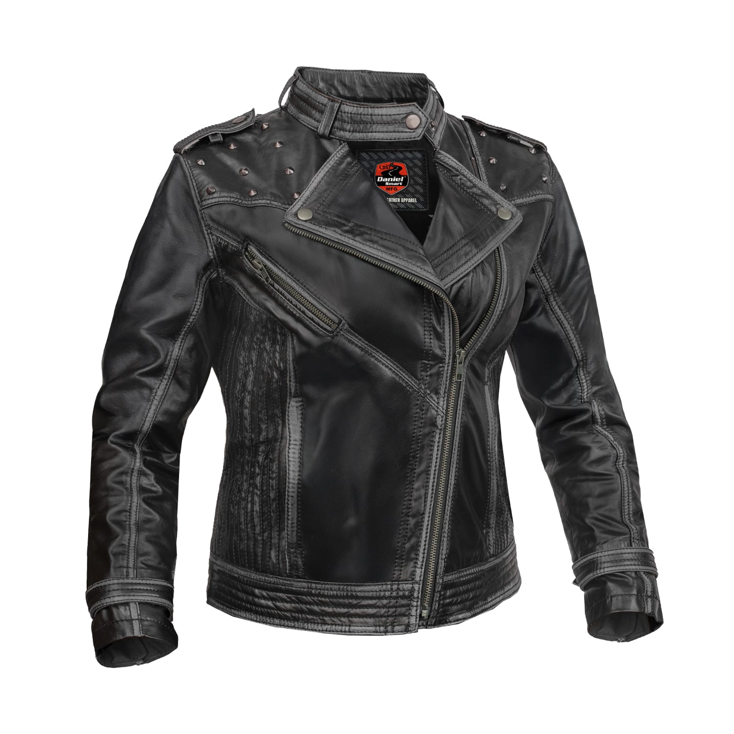 Riot Rose Women’s Leather Motorcycle Jacket