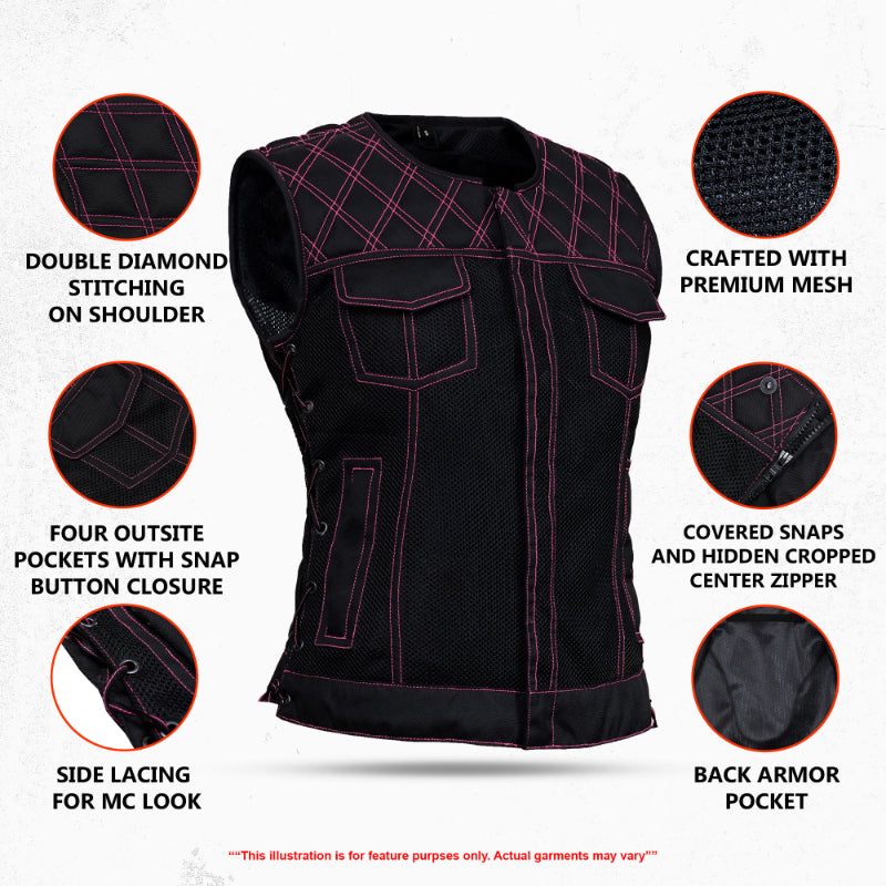 Sunflare Women’s Motorcycle Summer Spark Mesh Vest