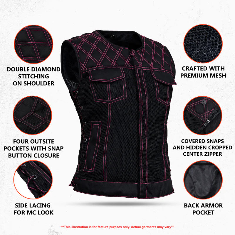 Sunflare Women’s Motorcycle Summer Spark Mesh Vest