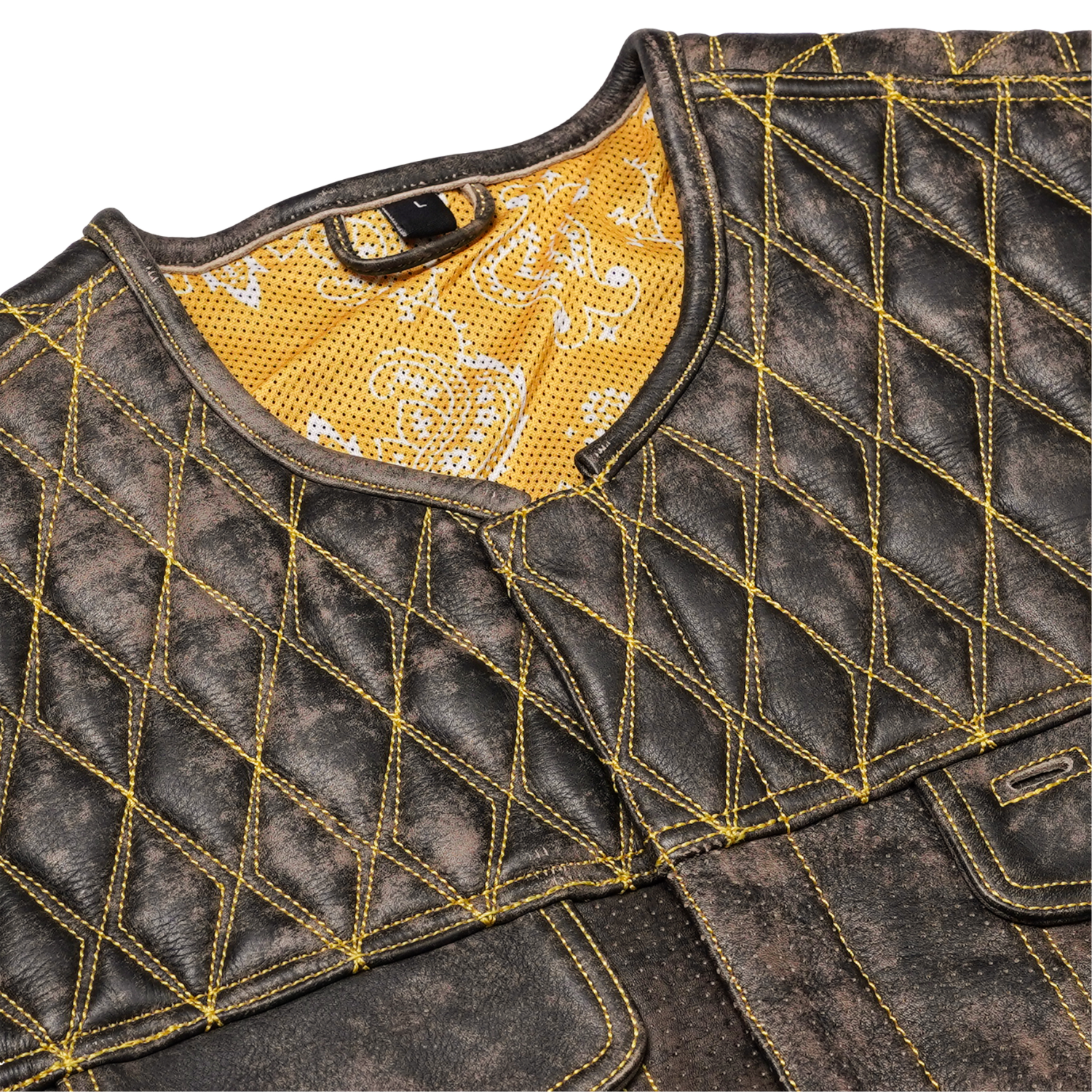 Rust Rider Men’s Motorcycle Leather Vest