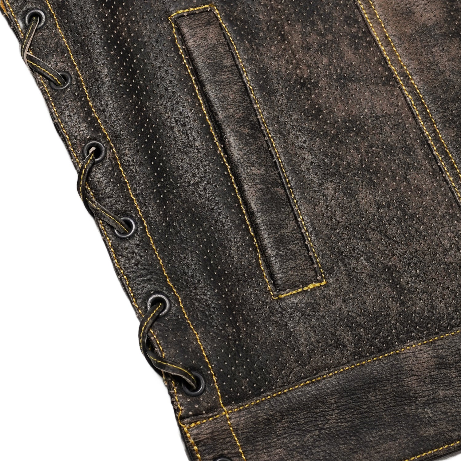 Rust Rider Men’s Motorcycle Leather Vest