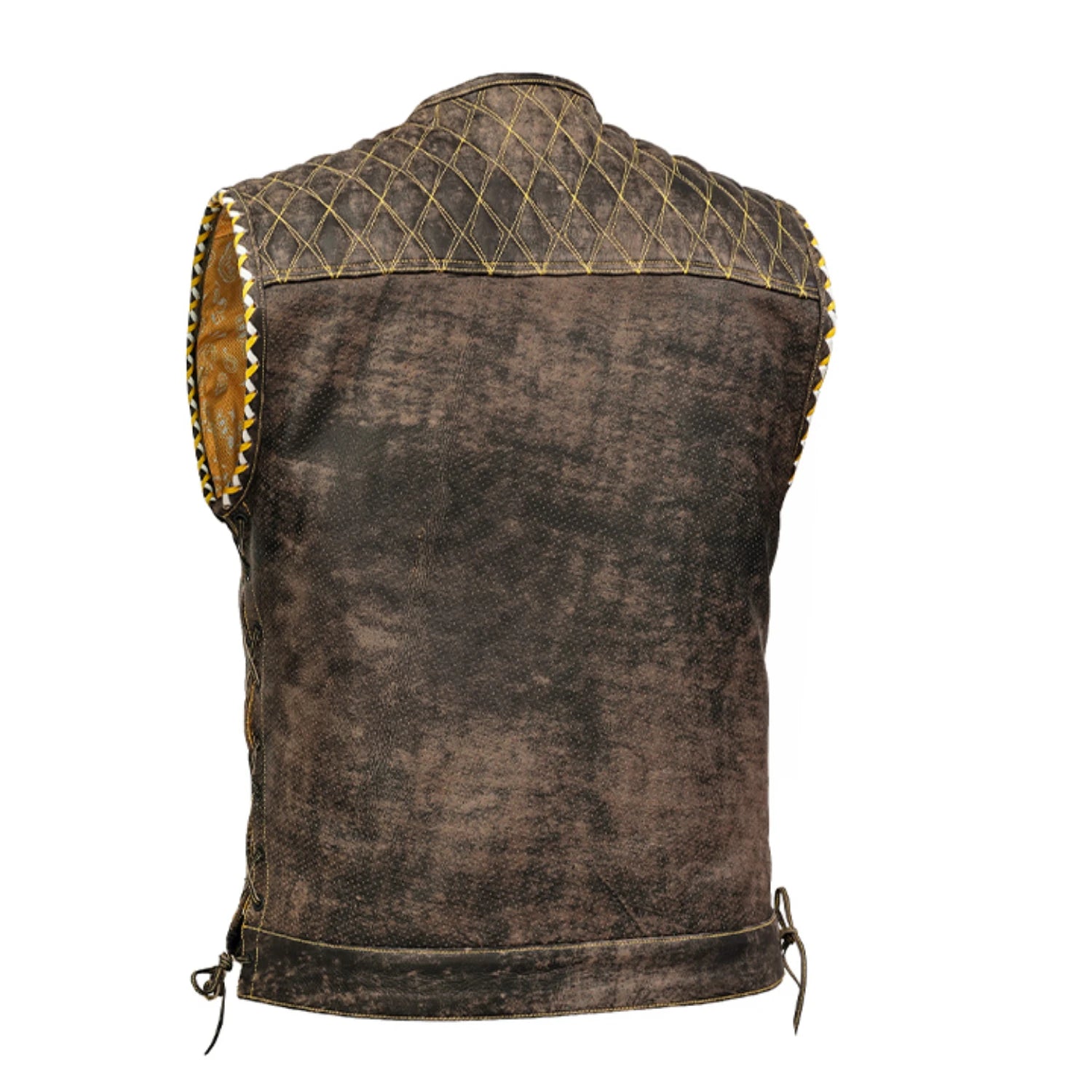 Rust Rider Men’s Motorcycle Leather Vest
