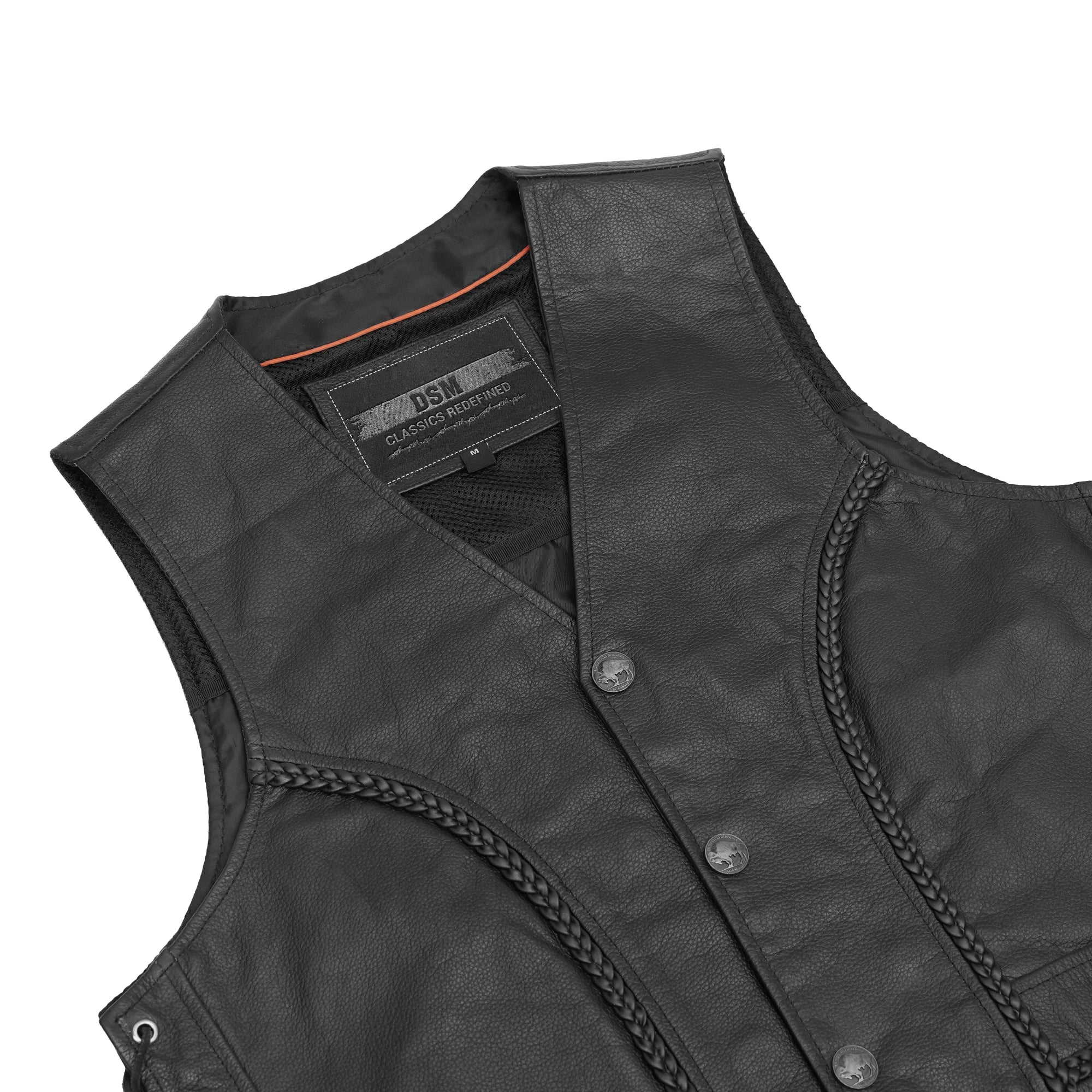 Rustler™ - Men's Motorcycle Leather Vest