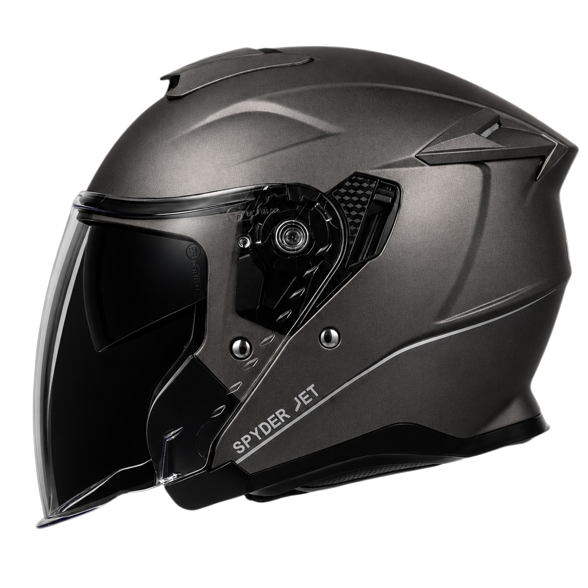 D.O.T. & ECE Daytona Spyder Jet- Gun Metal Grey Dull Metallic