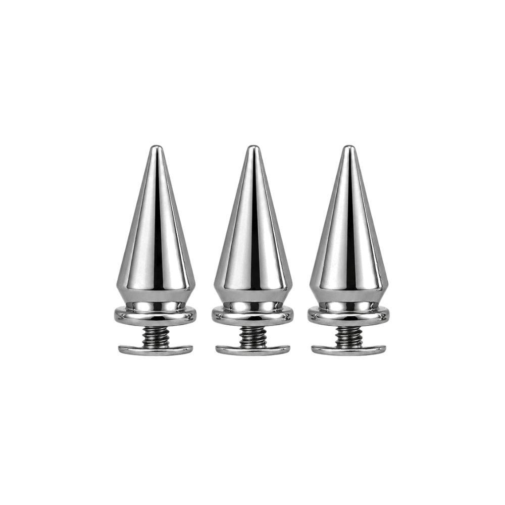 Chrome Screw-back Spike Studs - 10mm