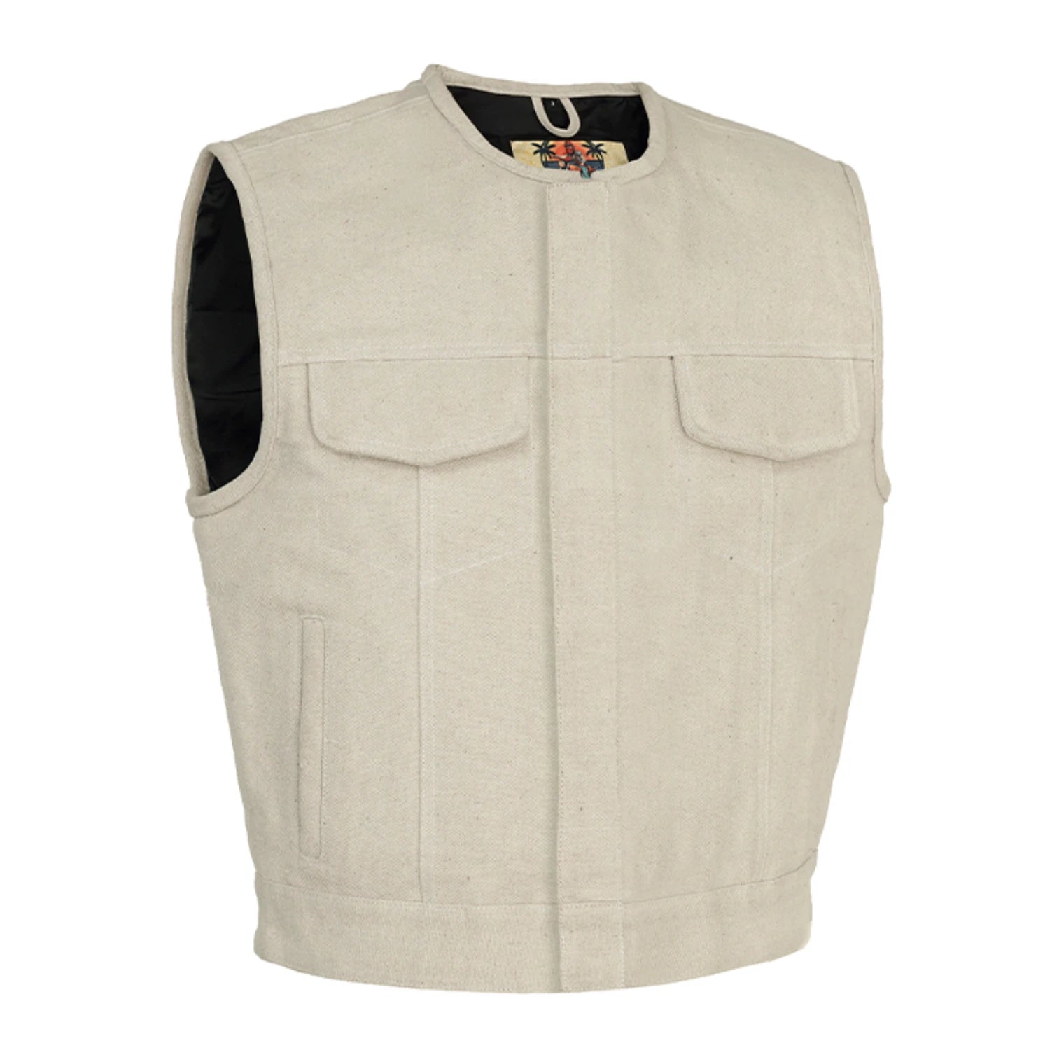 Lava Racer Lowcut Summer Spark Men's Canvas Motorcycle Vest