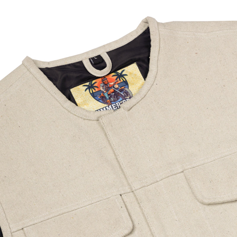 Lava Racer Lowcut Summer Spark Men's Canvas Motorcycle Vest
