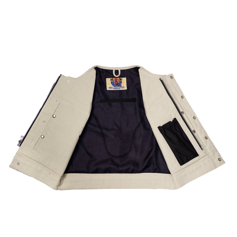 Lava Racer Lowcut Summer Spark Men's Canvas Motorcycle Vest
