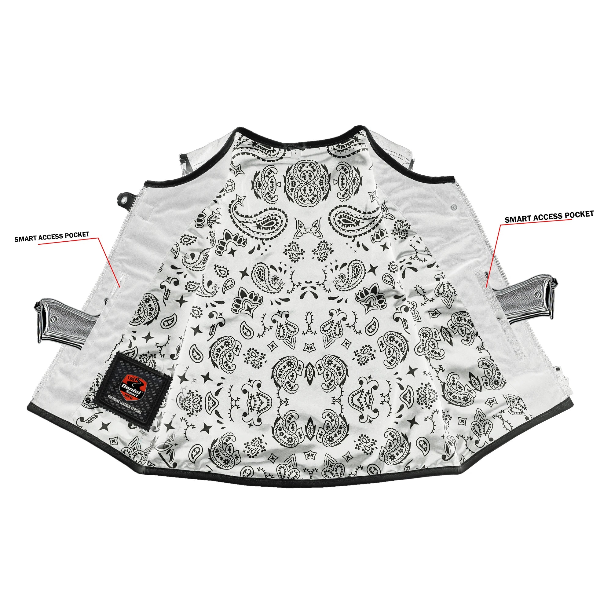 Shadow Pearl Women's Leather Motorcycle Vest