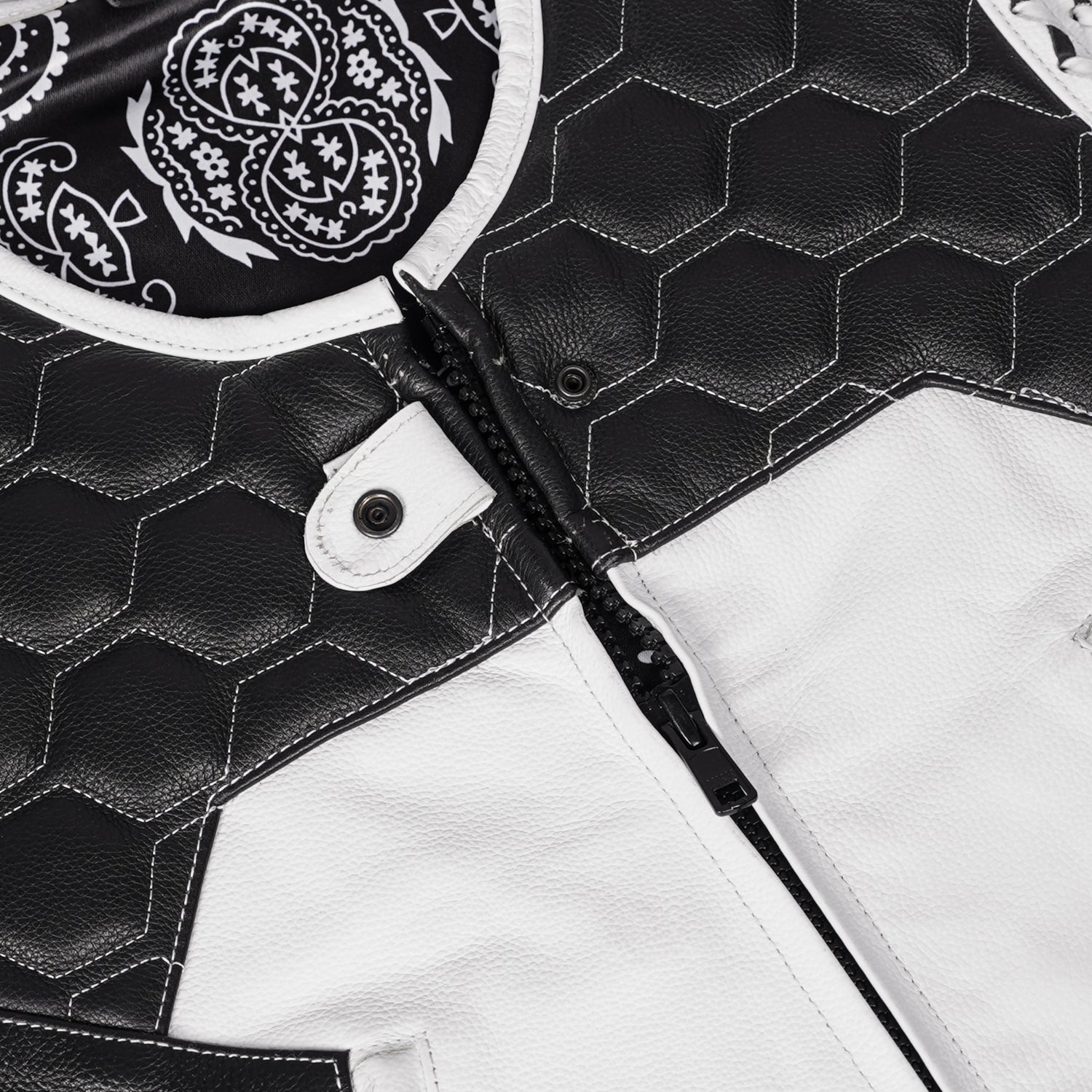 Shadow Pearl Women's Leather Motorcycle Vest