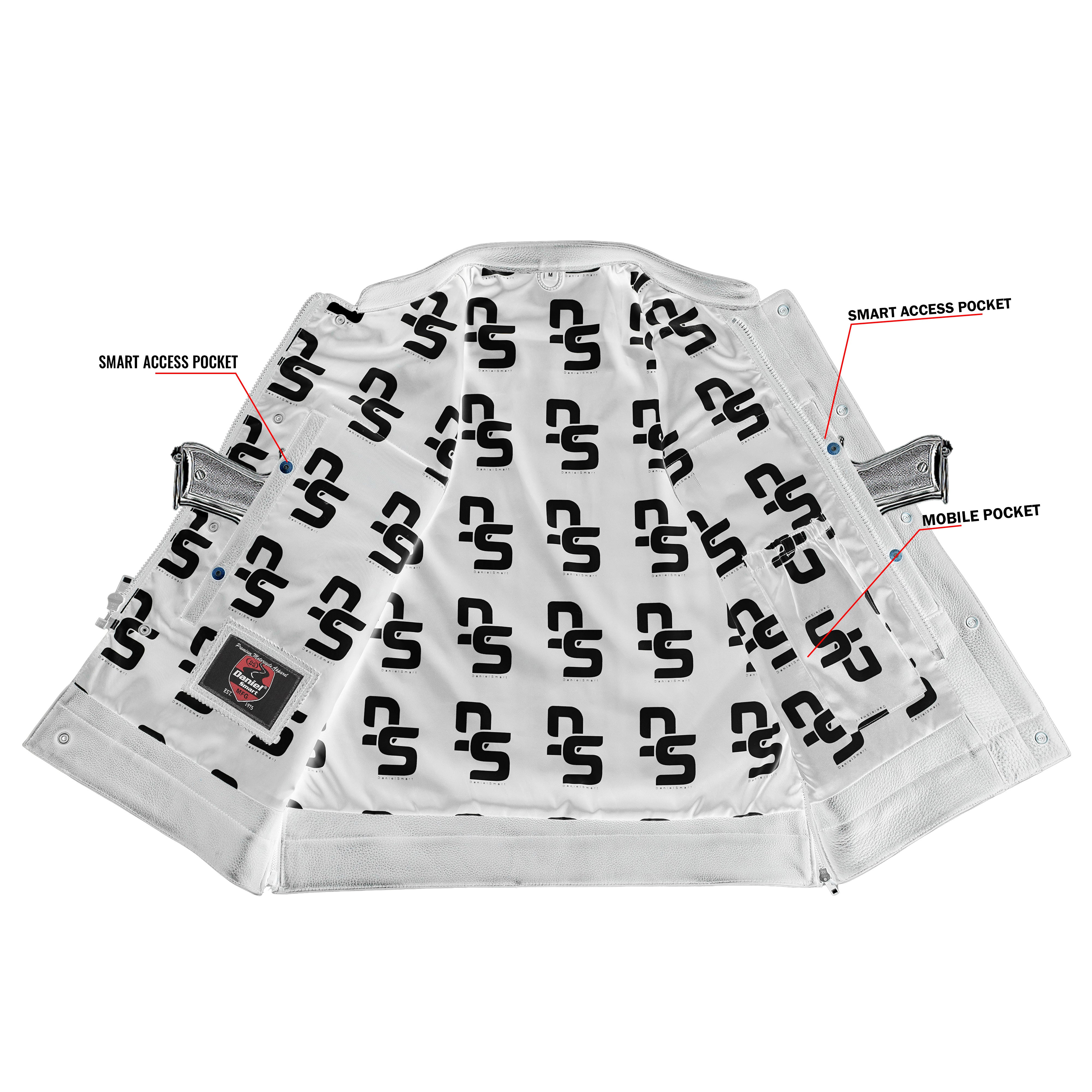 Shockster – Men’s Motorcyale Leather Vest