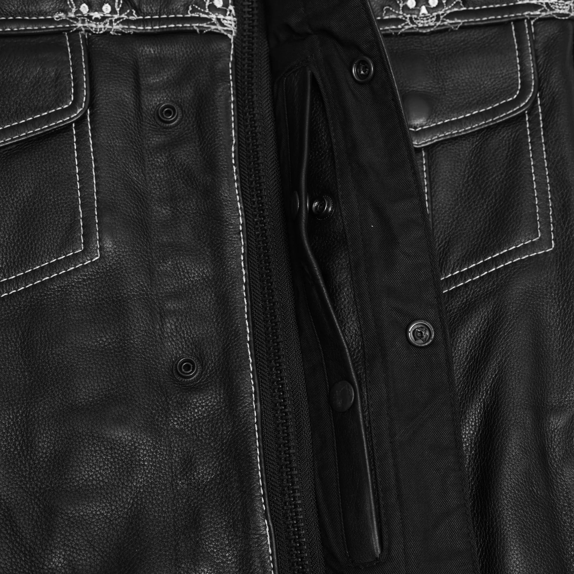Skullster - Men’s Motorcycle Leather Vest