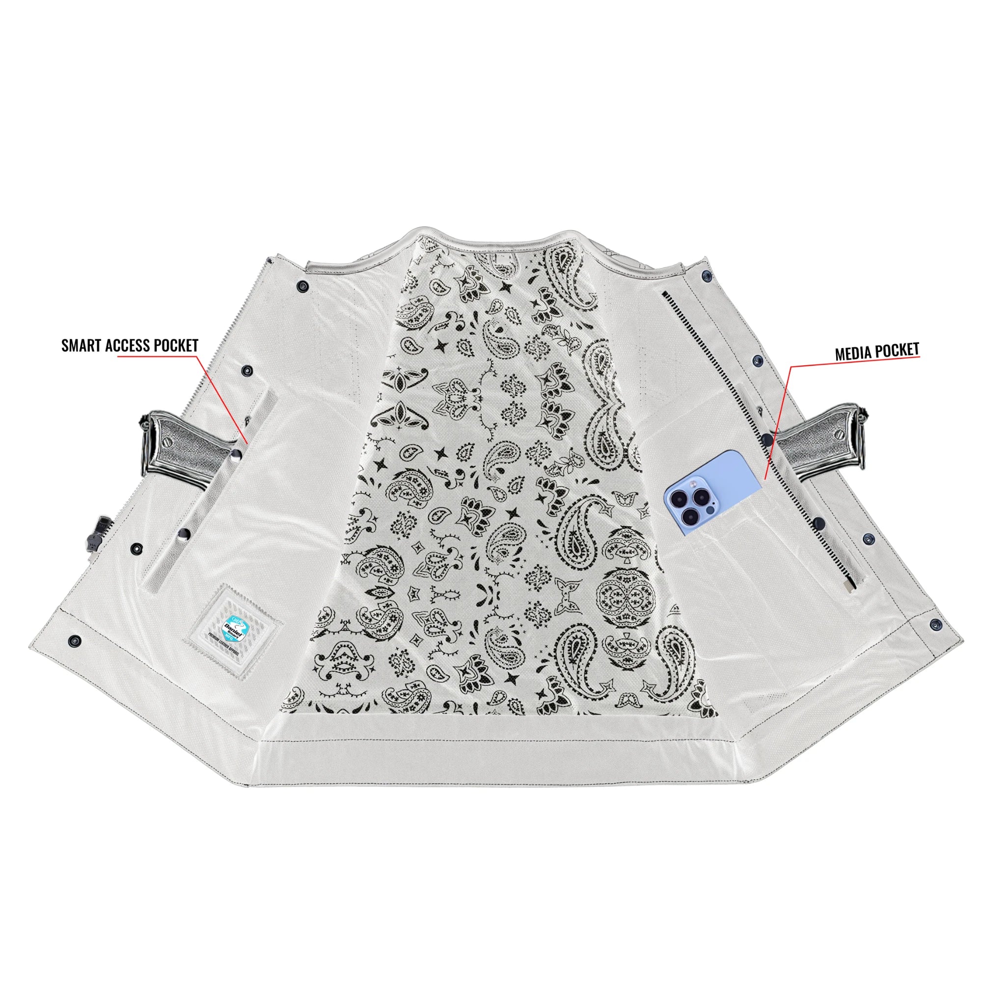 Sledgehammer™ Perforated Lowcut Summer Spark Men's Leather Vest