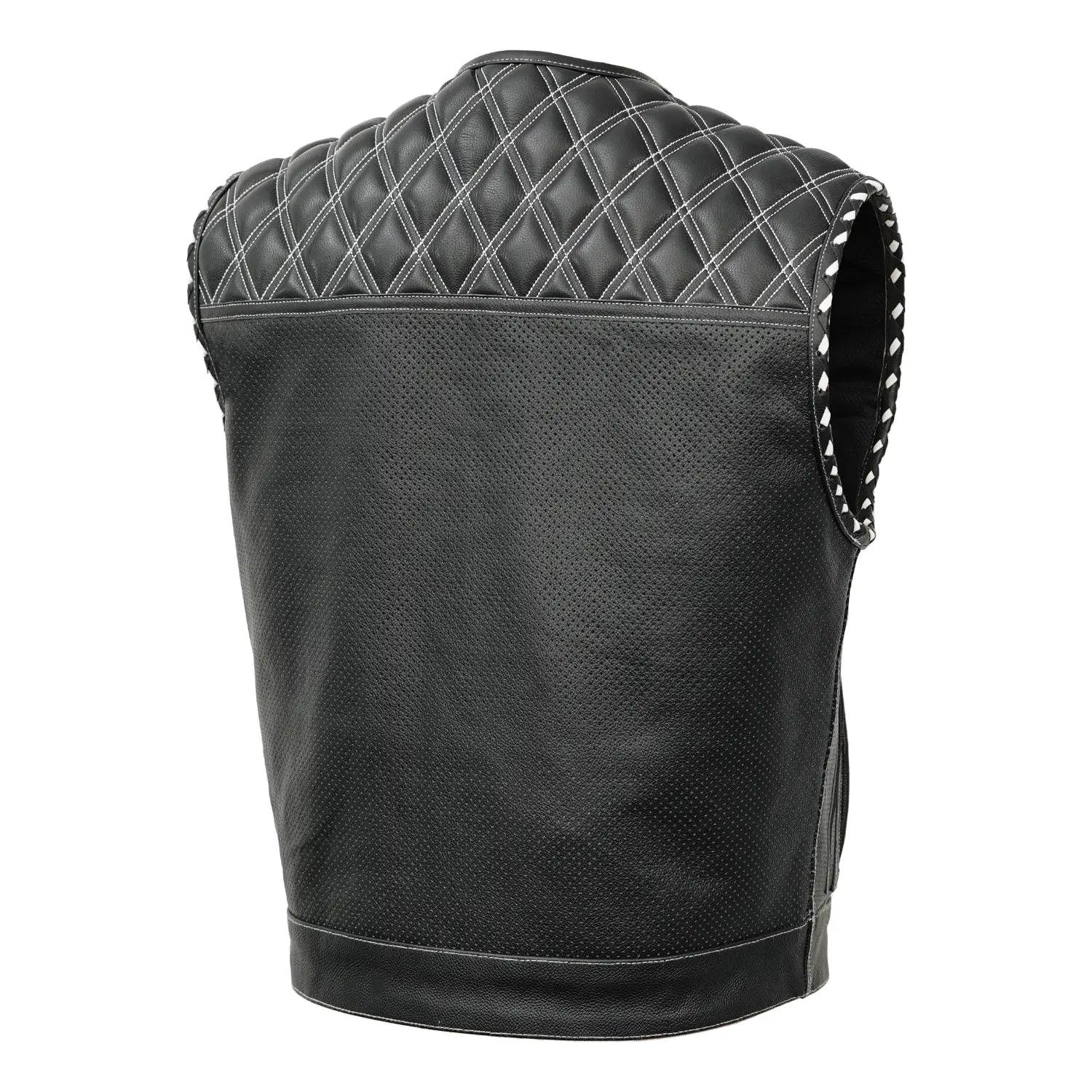 Sledgehammer - Perforated Lowcut Summer Spark Men's Leather Vest