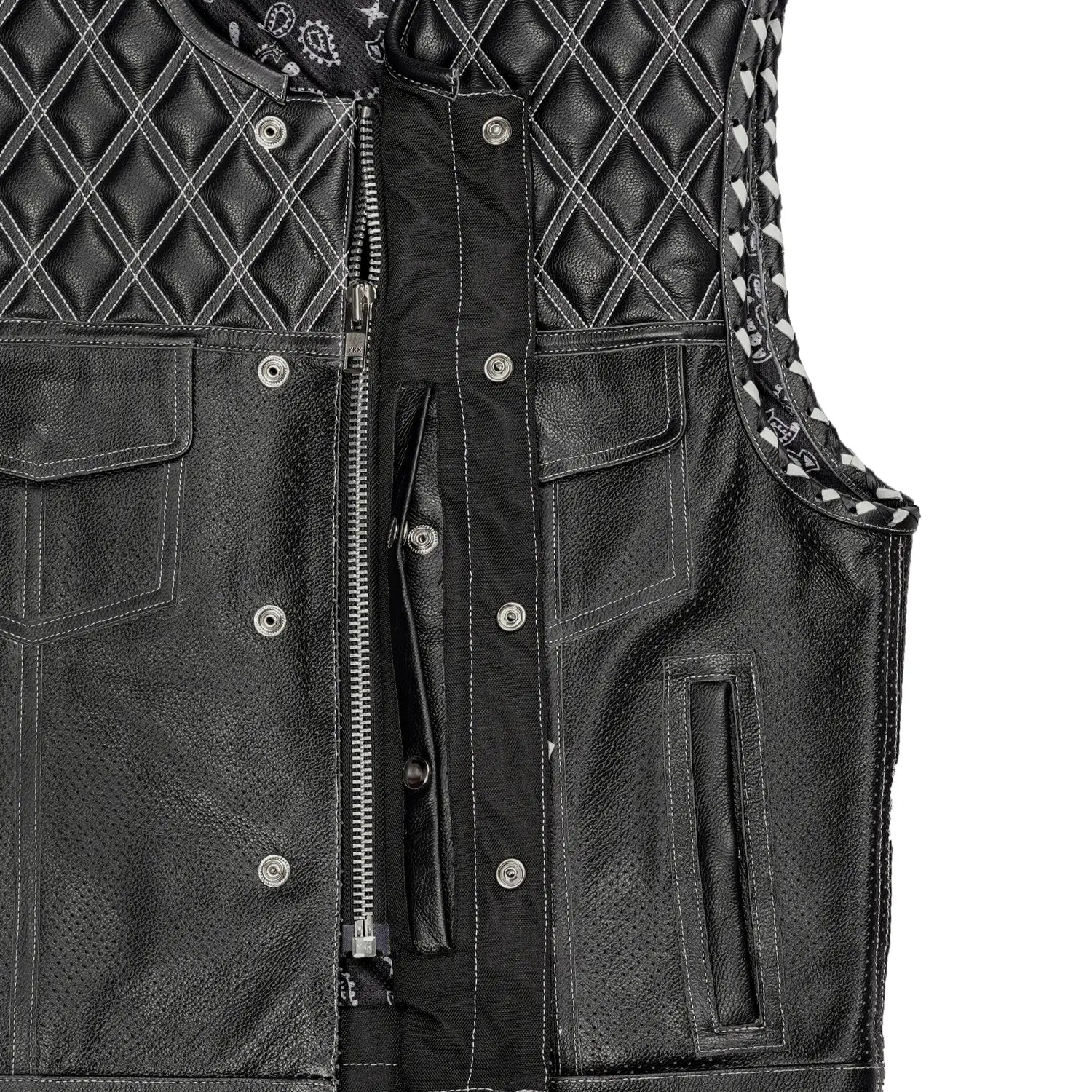 Sledgehammer Perforated Lowcut Summer Spark Men's Leather Vest