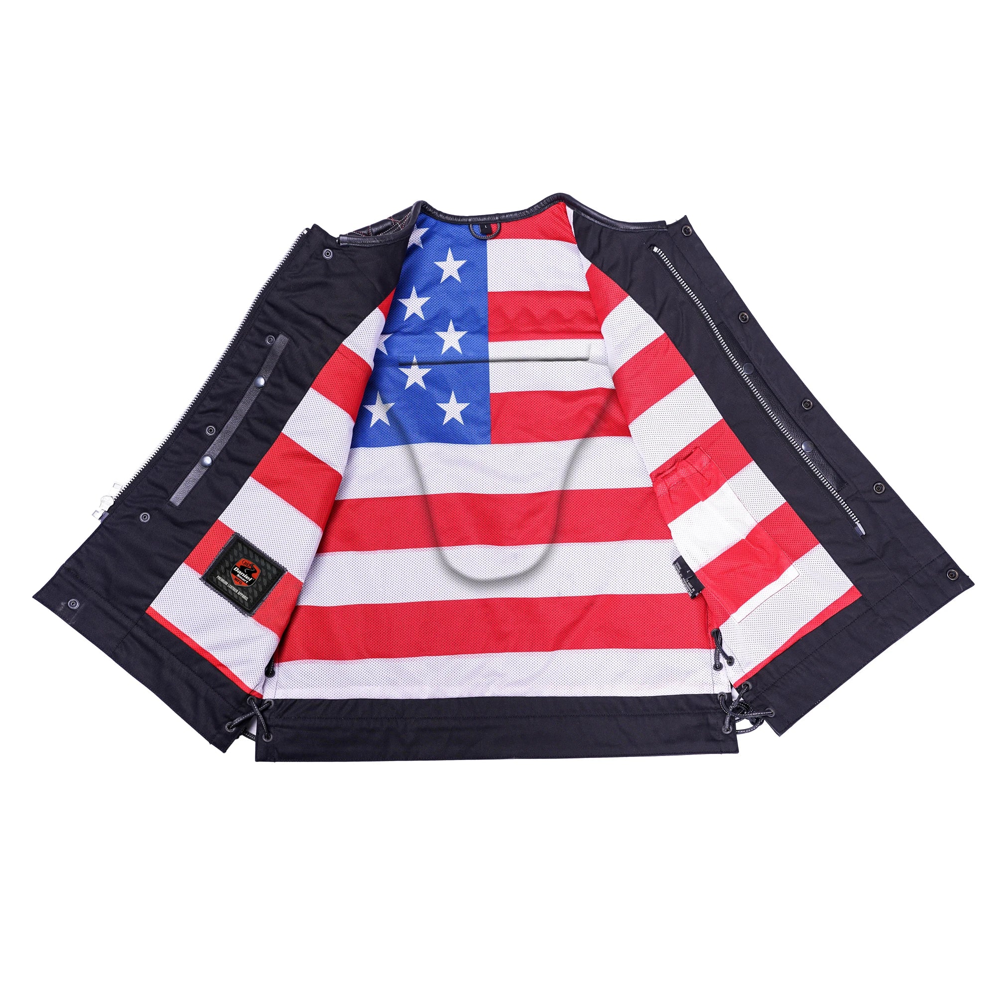 Star Shield™ Men’s Motorcycle Leather Vest