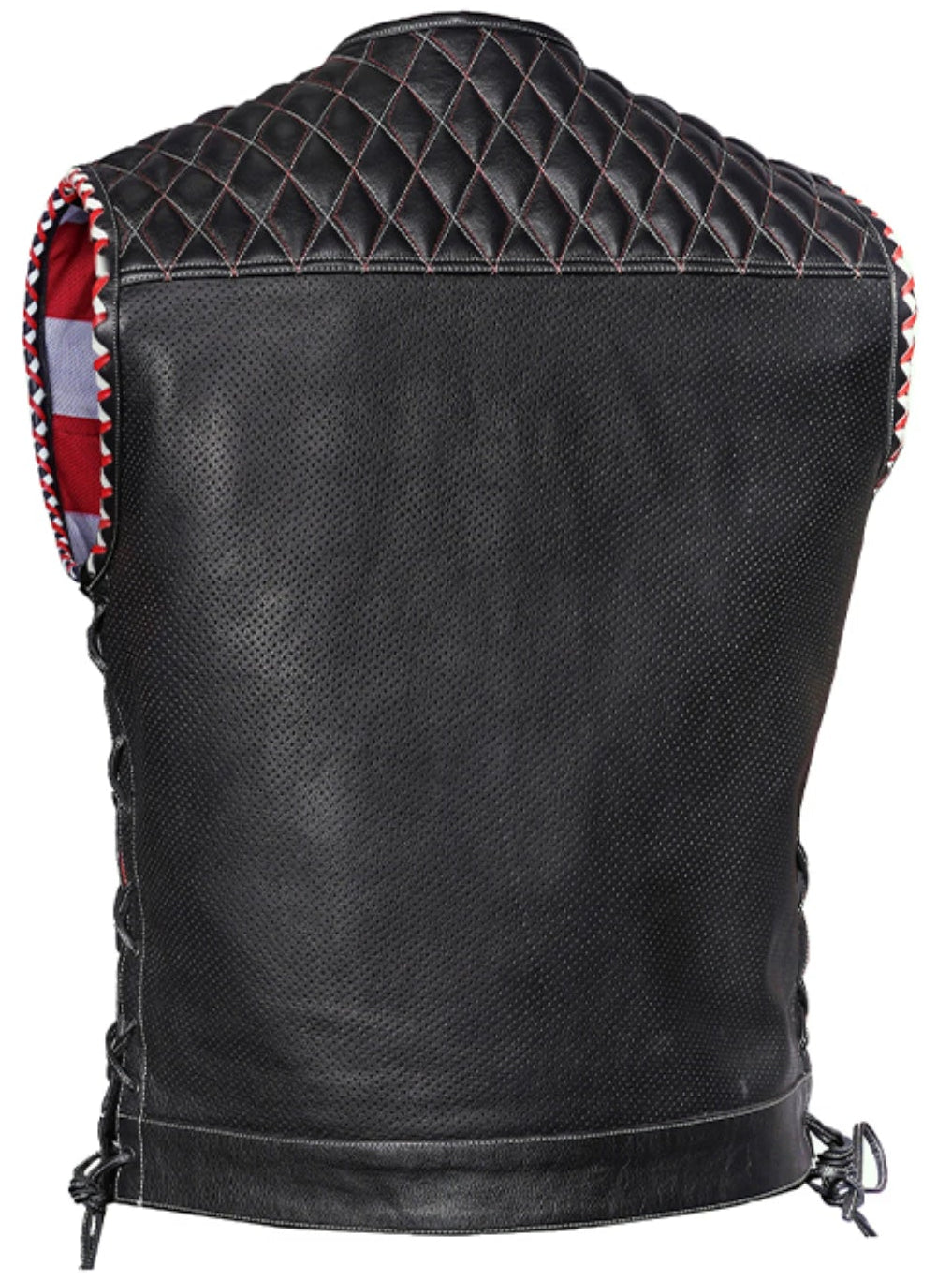 Star Shield™ Men’s Motorcycle Leather Vest