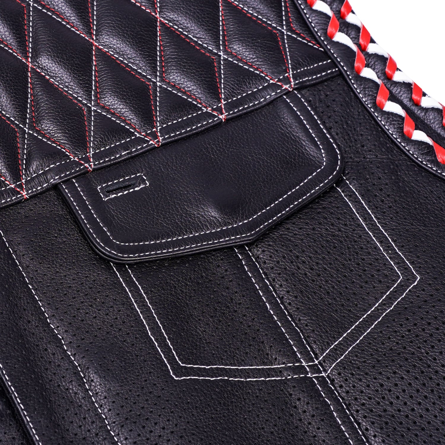 Star Shield Men’s Motorcycle Leather Vest