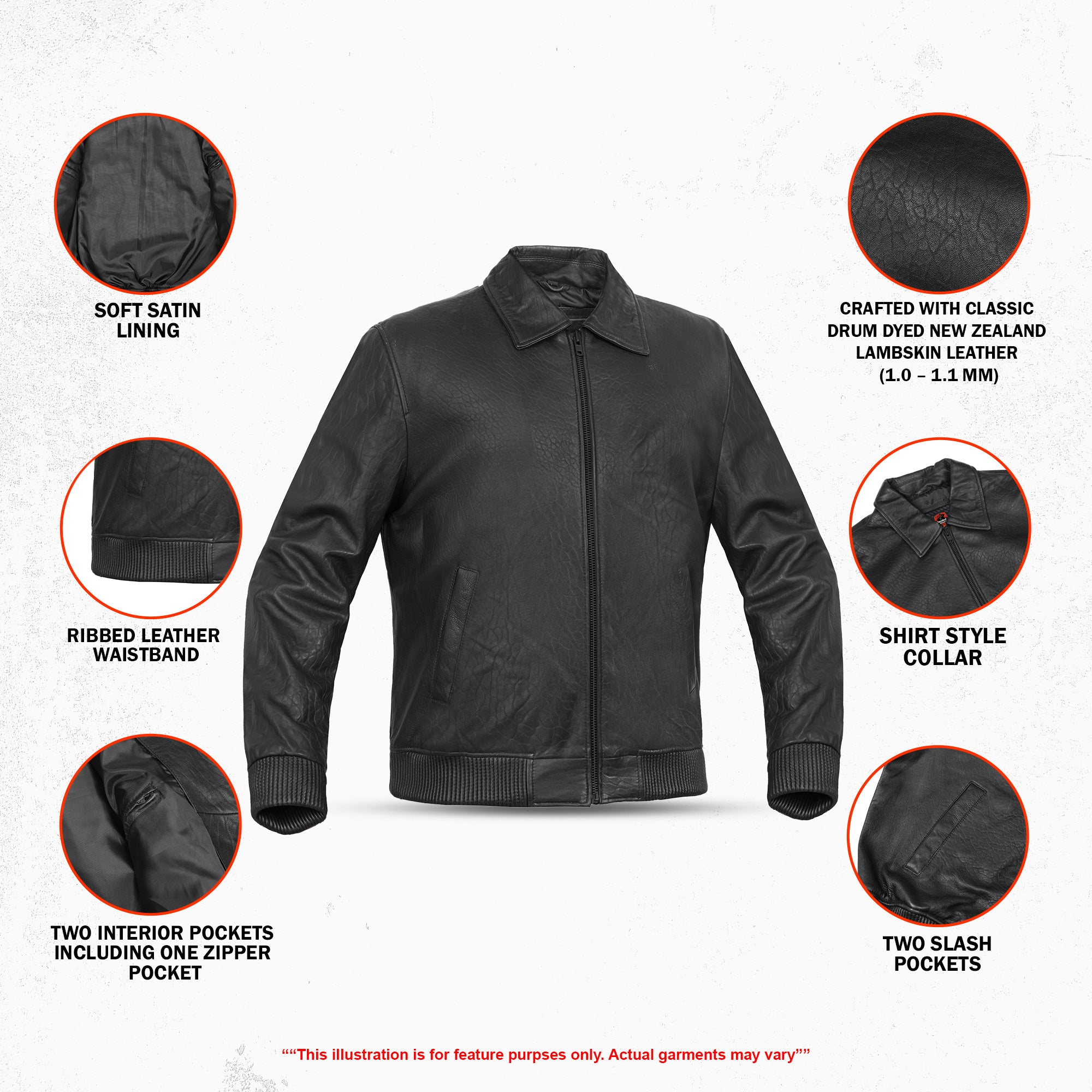 Rapter™ Men's Leather Motorcycle Jacket