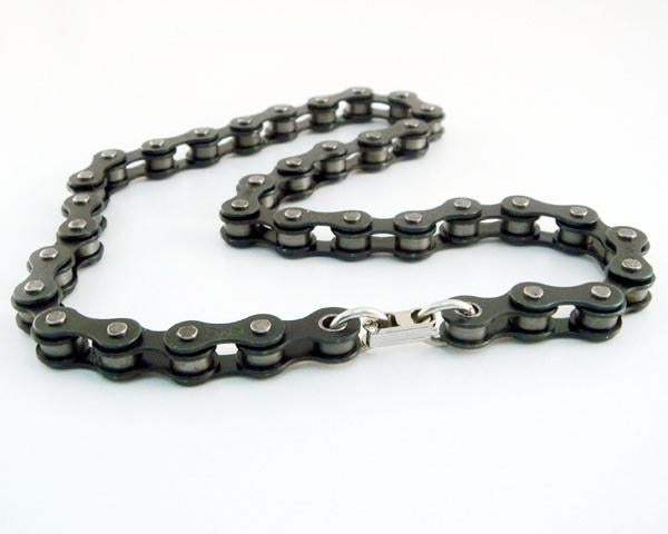 A321N Bike Chain Choker- Black-Necklaces/ Chokers-Daniel Smart Mfg - Retail