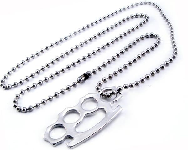 AB340 Brass Knuckle Necklace-Necklaces/ Chokers-Daniel Smart Mfg - Retail